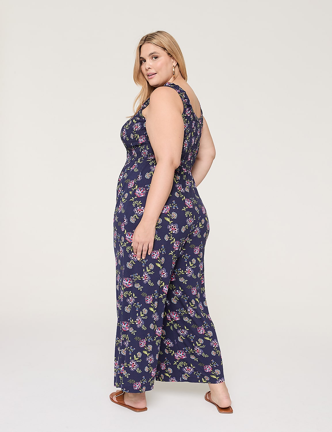 Smocked-Bodice Jumpsuit Product Image 2