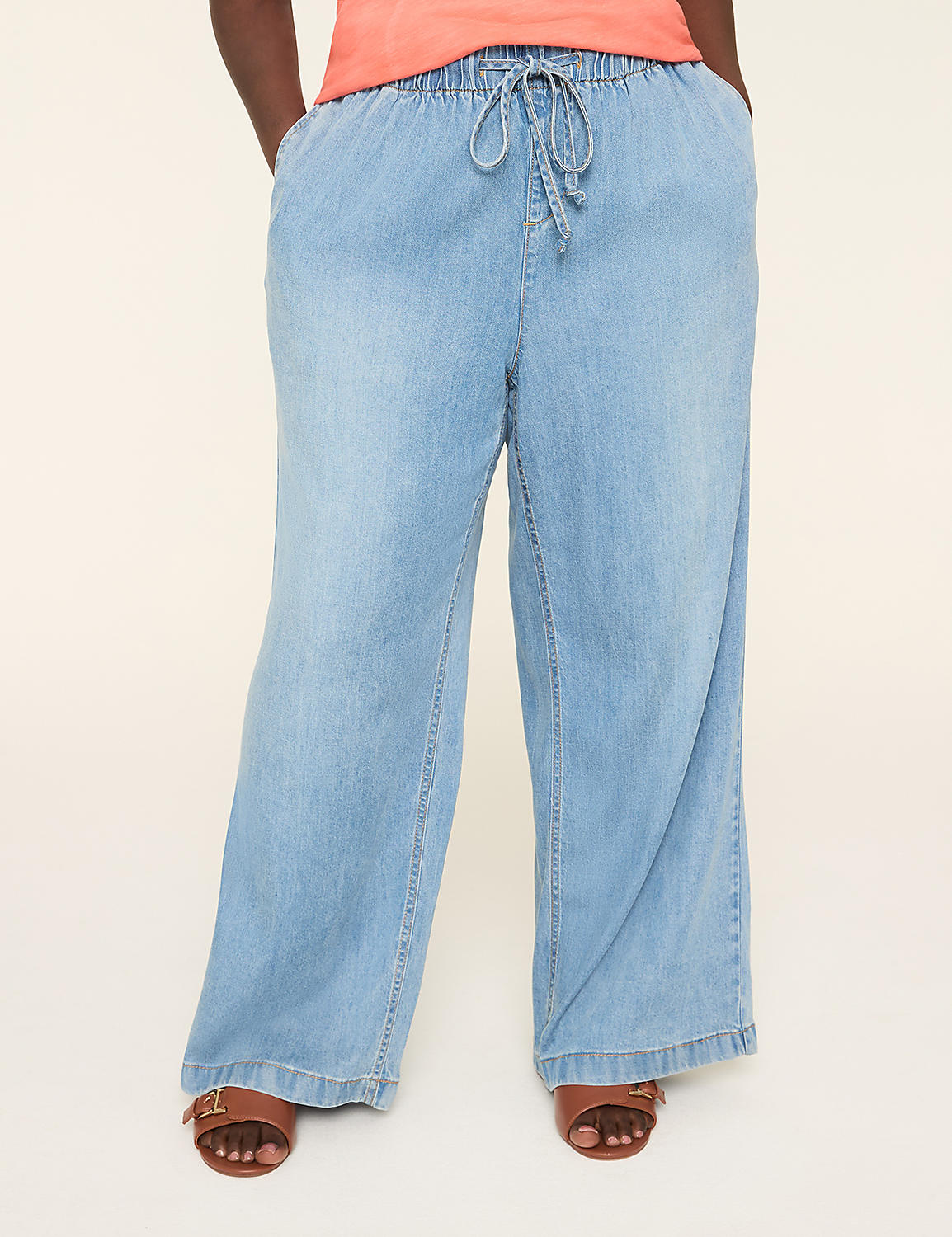 Pull-On Fit Lightweight Denim Relaxed Straight Jean Product Image 1