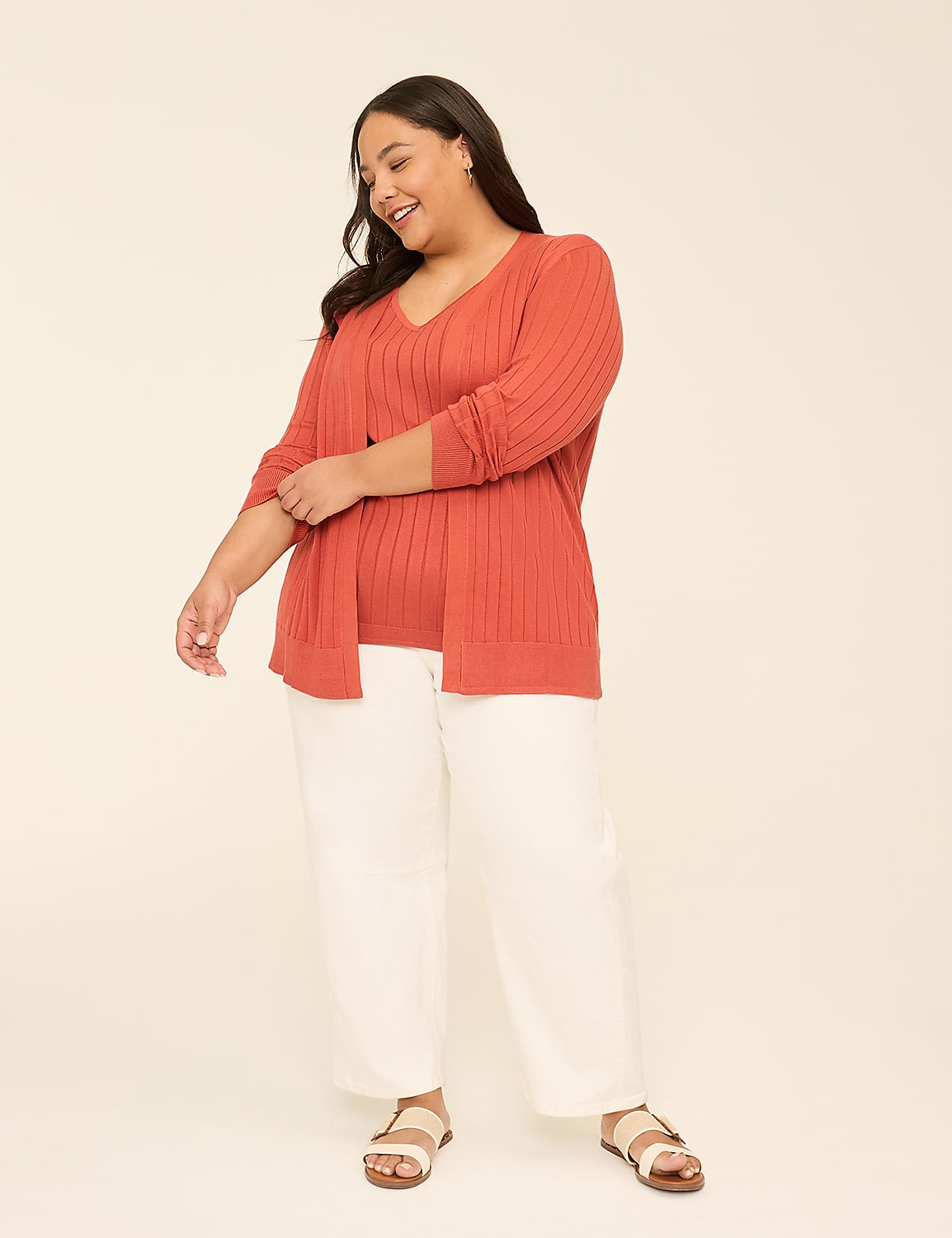 Classic Long Sleeve Open Front Wide | LaneBryant