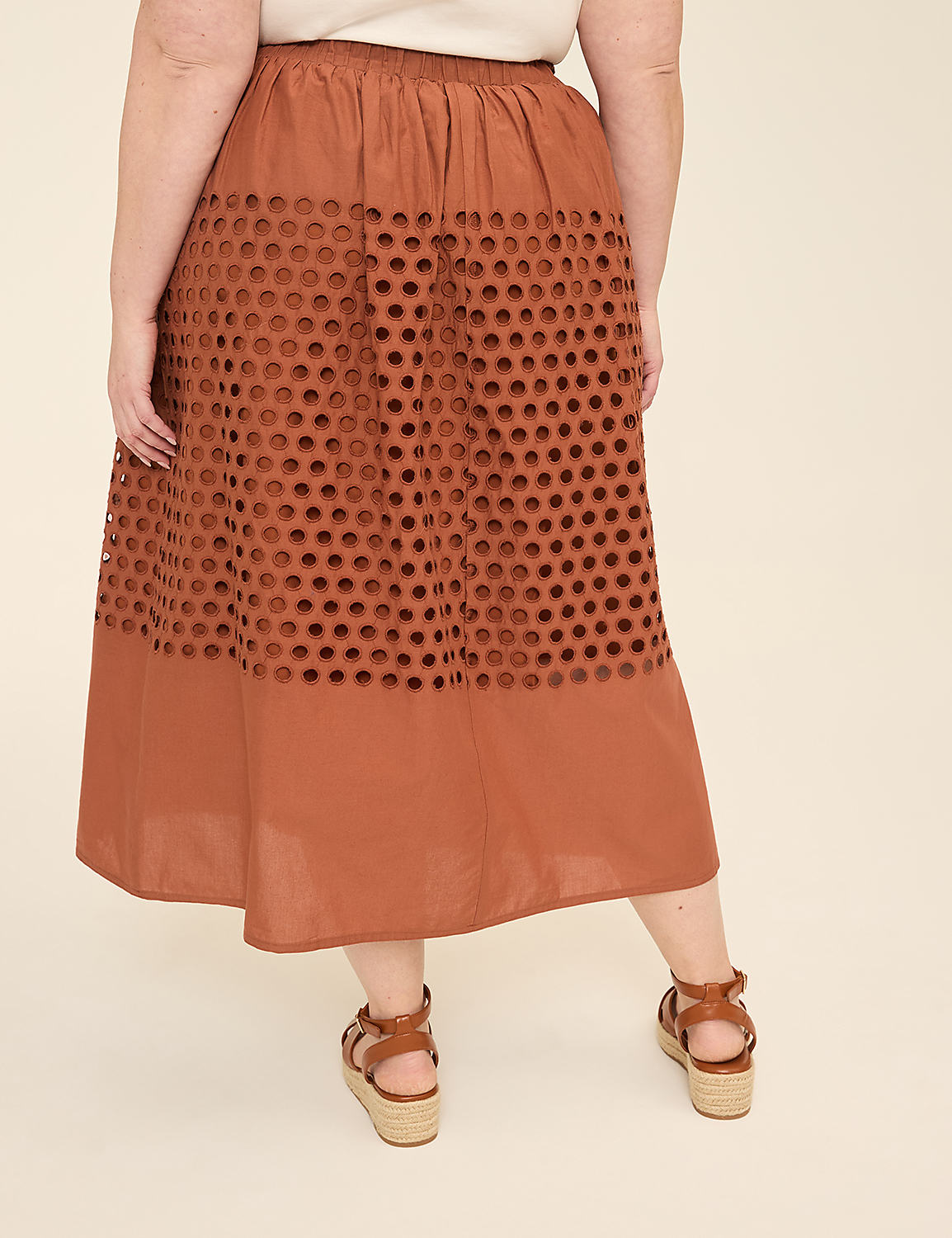 Eyelet Maxi Skirt Product Image 2