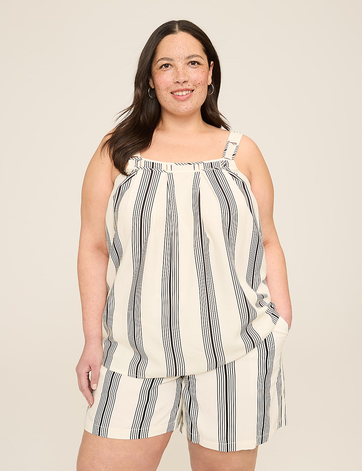 Square-Neck Cutout-Detail Tank Product Image 1