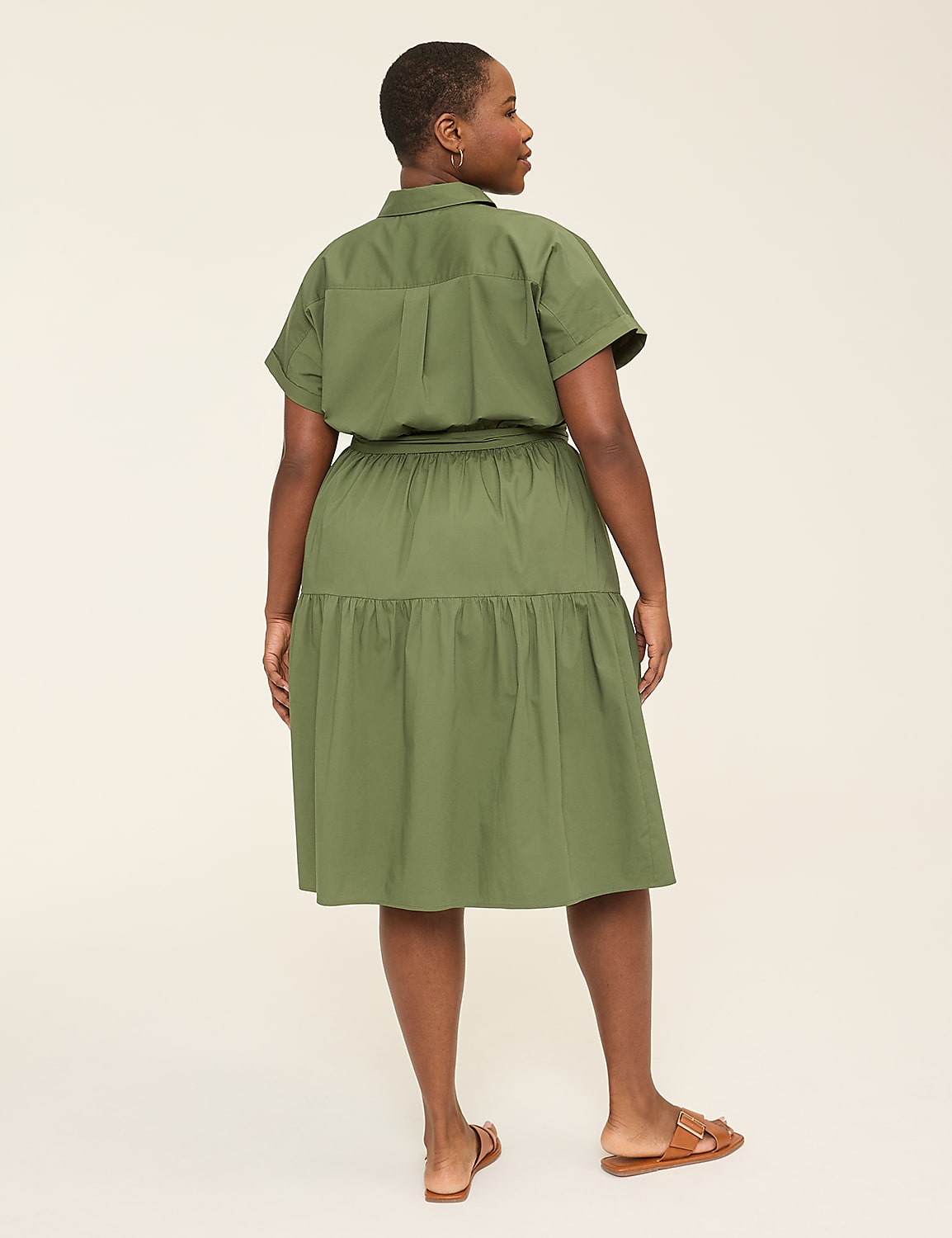 Button-Down Tie-Waist Midi Shirt Dress Product Image 2