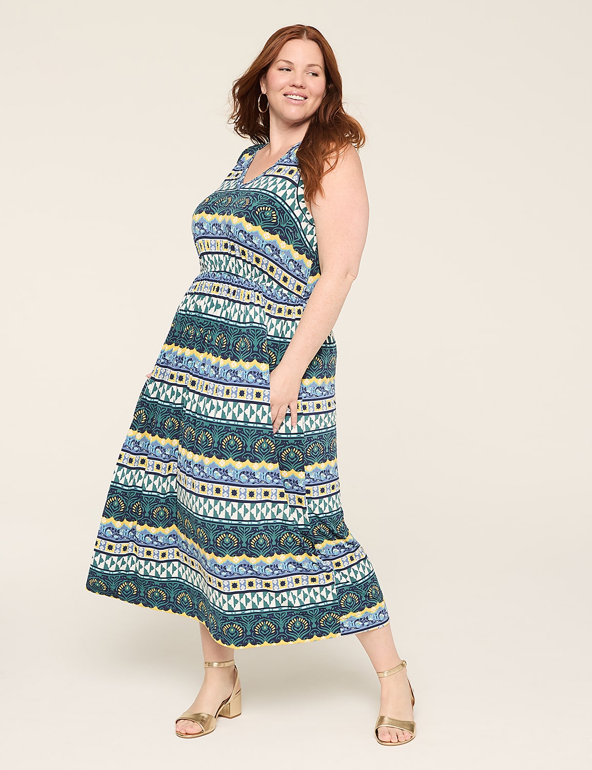 V-Neck Jersey Maxi Dress Product Image 1