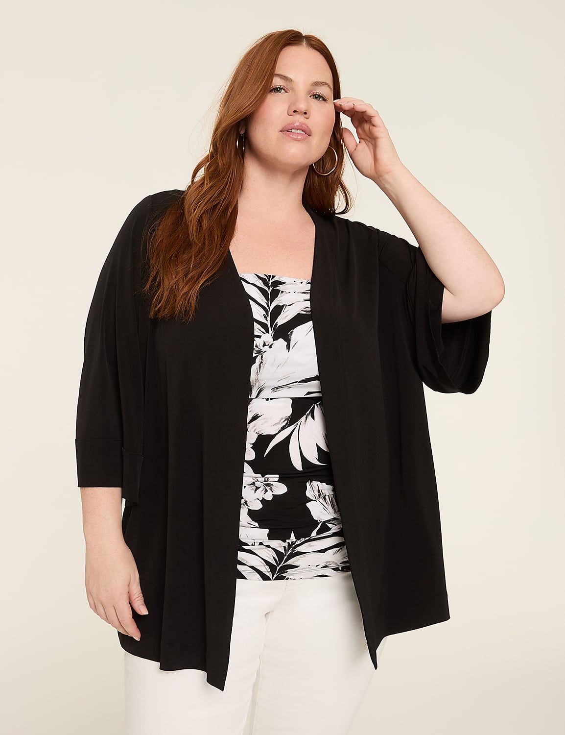 Relaxed Wide 3/4-Sleeve Overpiece Product Image 1