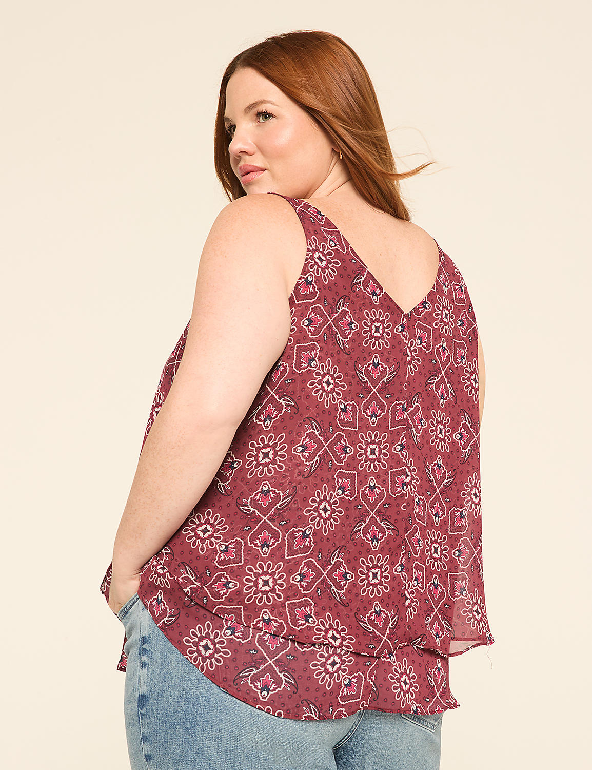 Swing Double-Layer Chiffon Tank Product Image 2