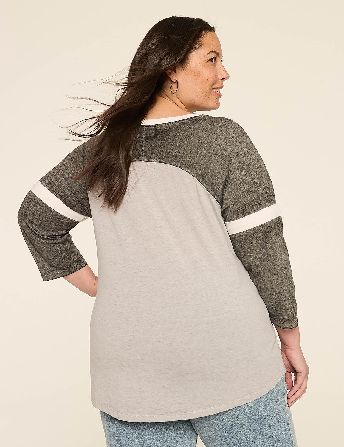 3/4-Sleeve Go Sports Graphic Tee Product Image 2