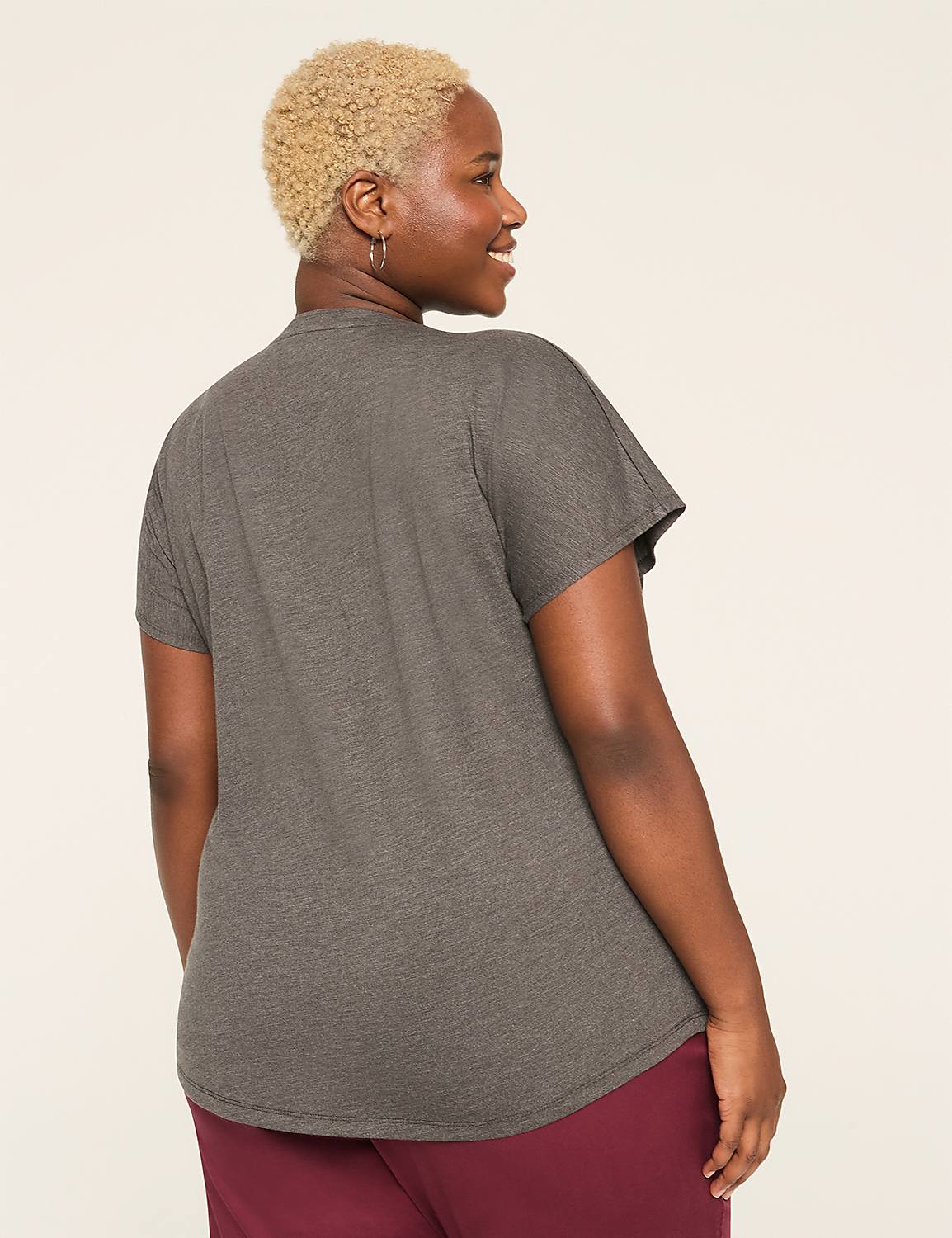 Glitter Flower & Horseshoe Dolman-Sleeve Graphic Tee Product Image 2