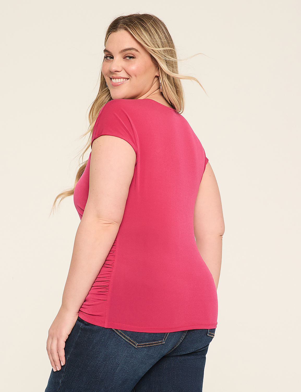 Square-Neck Side-Ruched Top Product Image 2