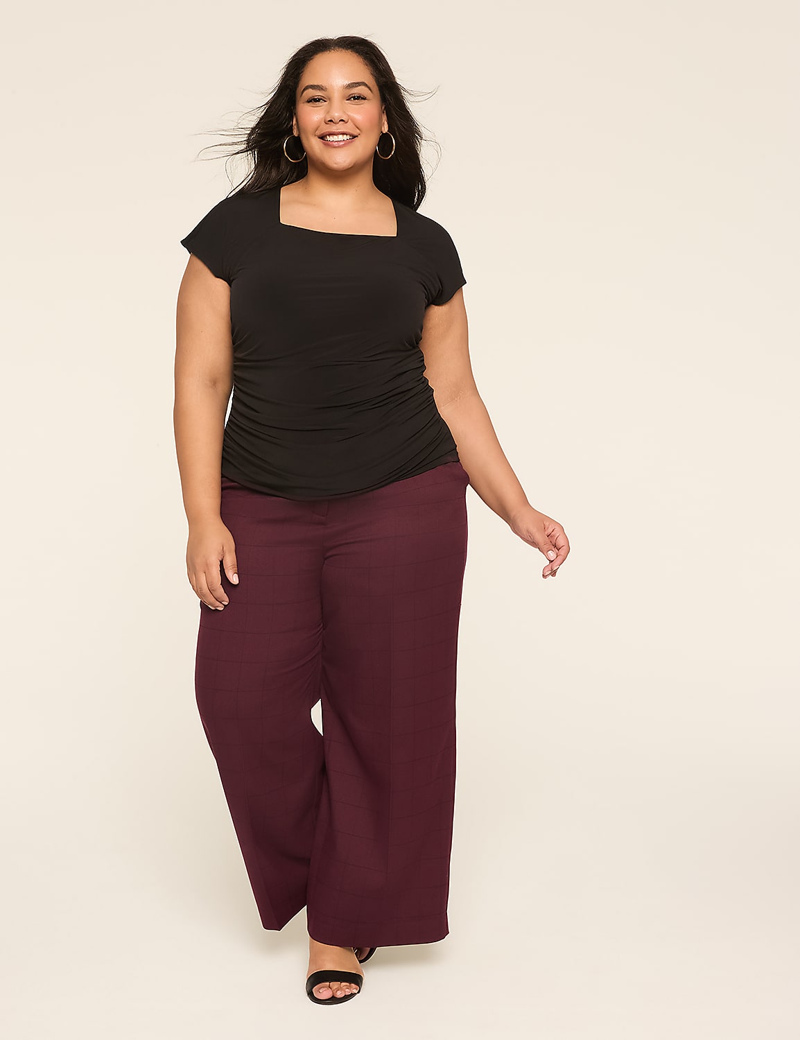 Square-Neck Side-Ruched Top Product Image 3