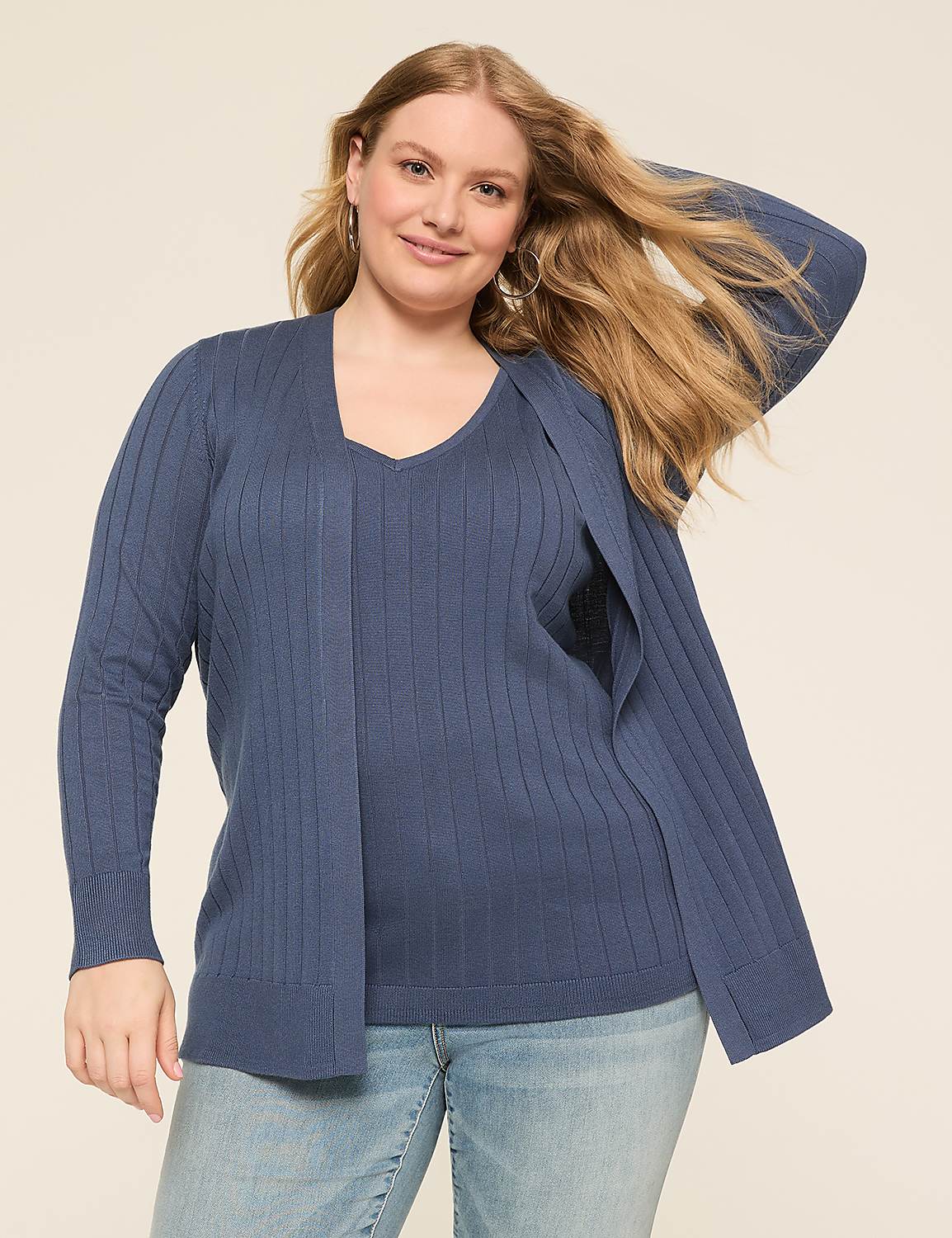 Classic Long Sleeve Open Front Wide | LaneBryant