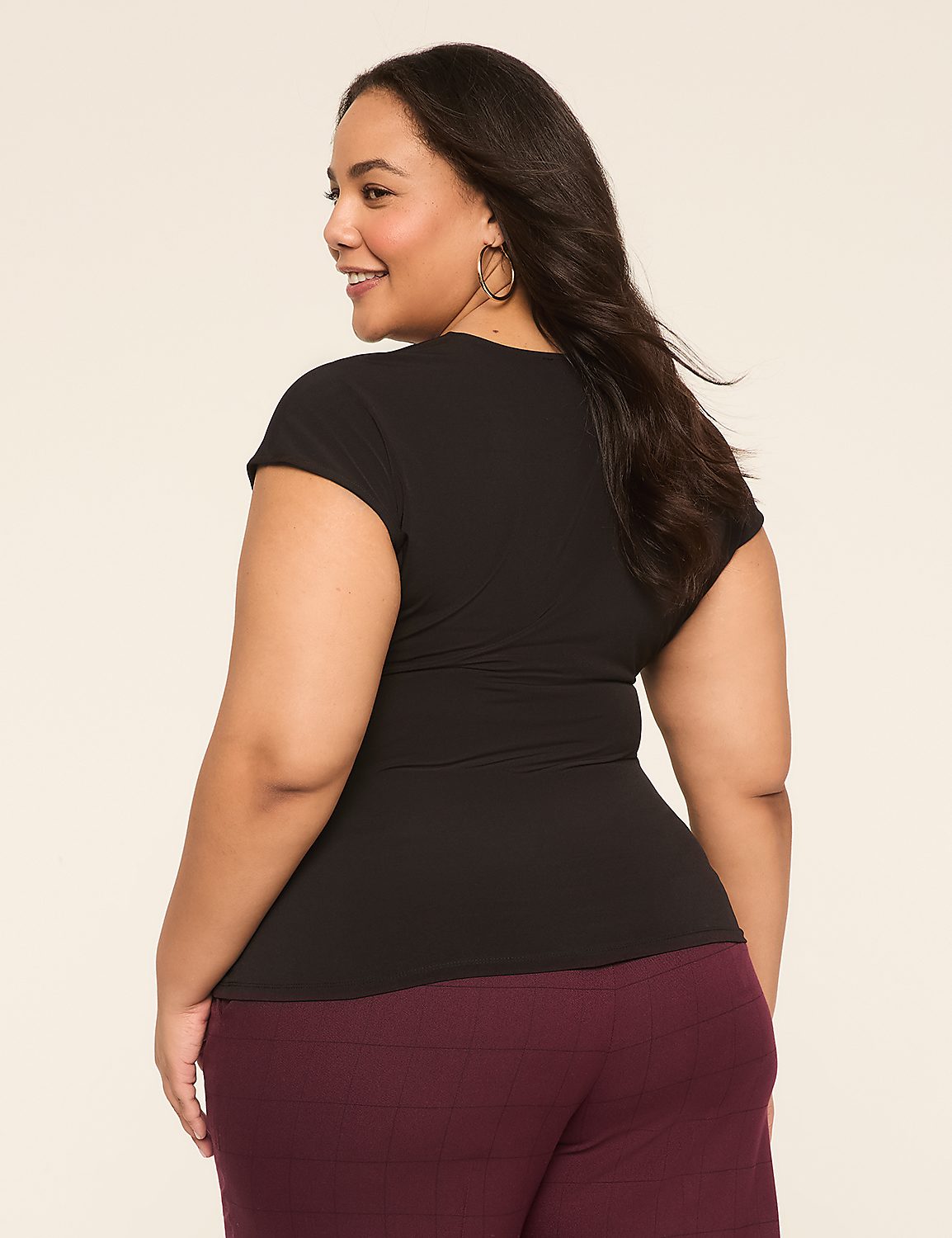 Square-Neck Side-Ruched Top Product Image 2