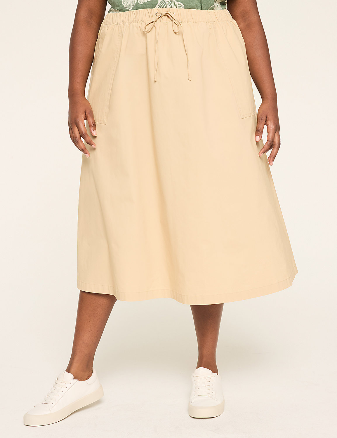Poplin Drawstring Utility Skirt Product Image 1