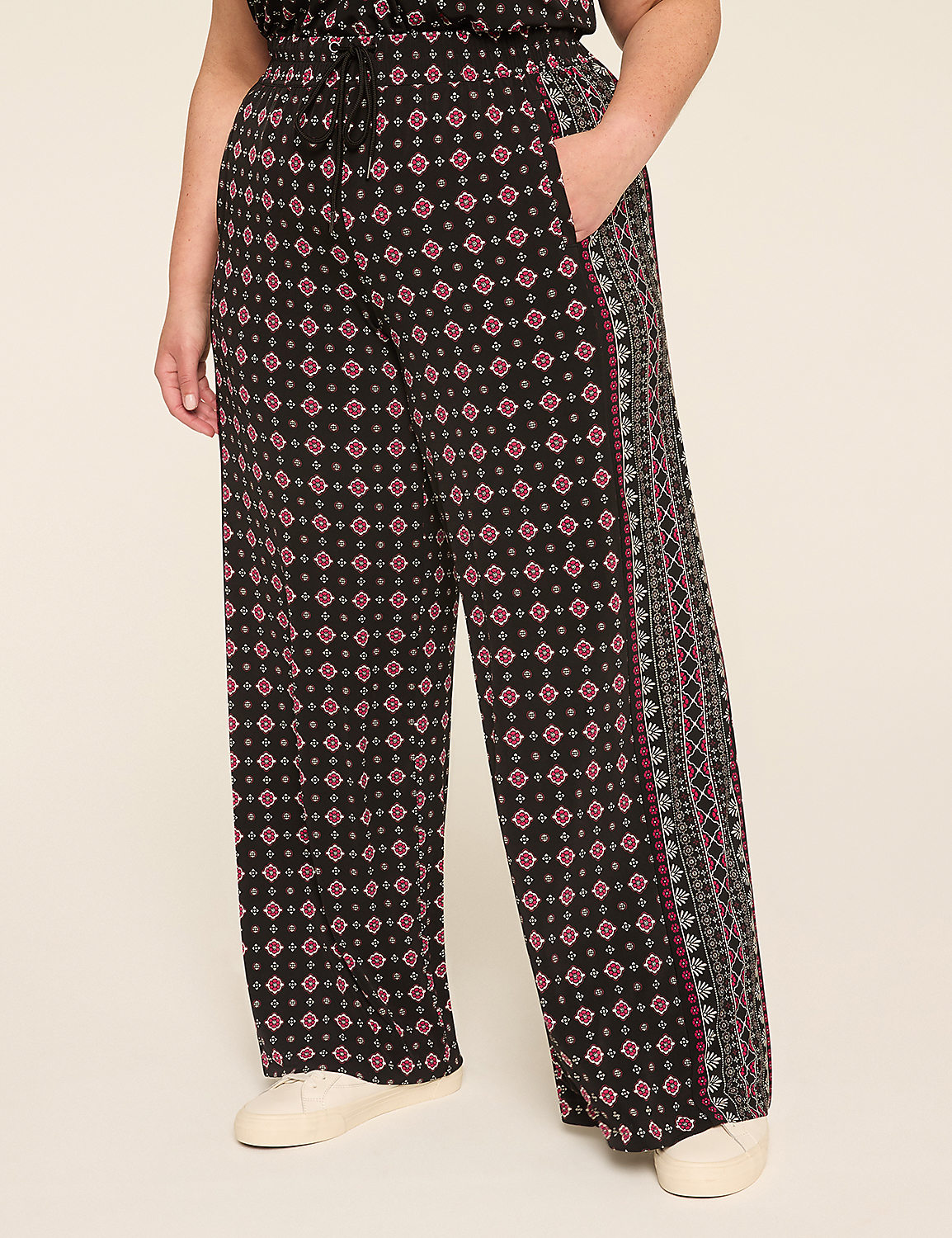 Matte Jersey Pull-On Wide Leg Pant Product Image 1