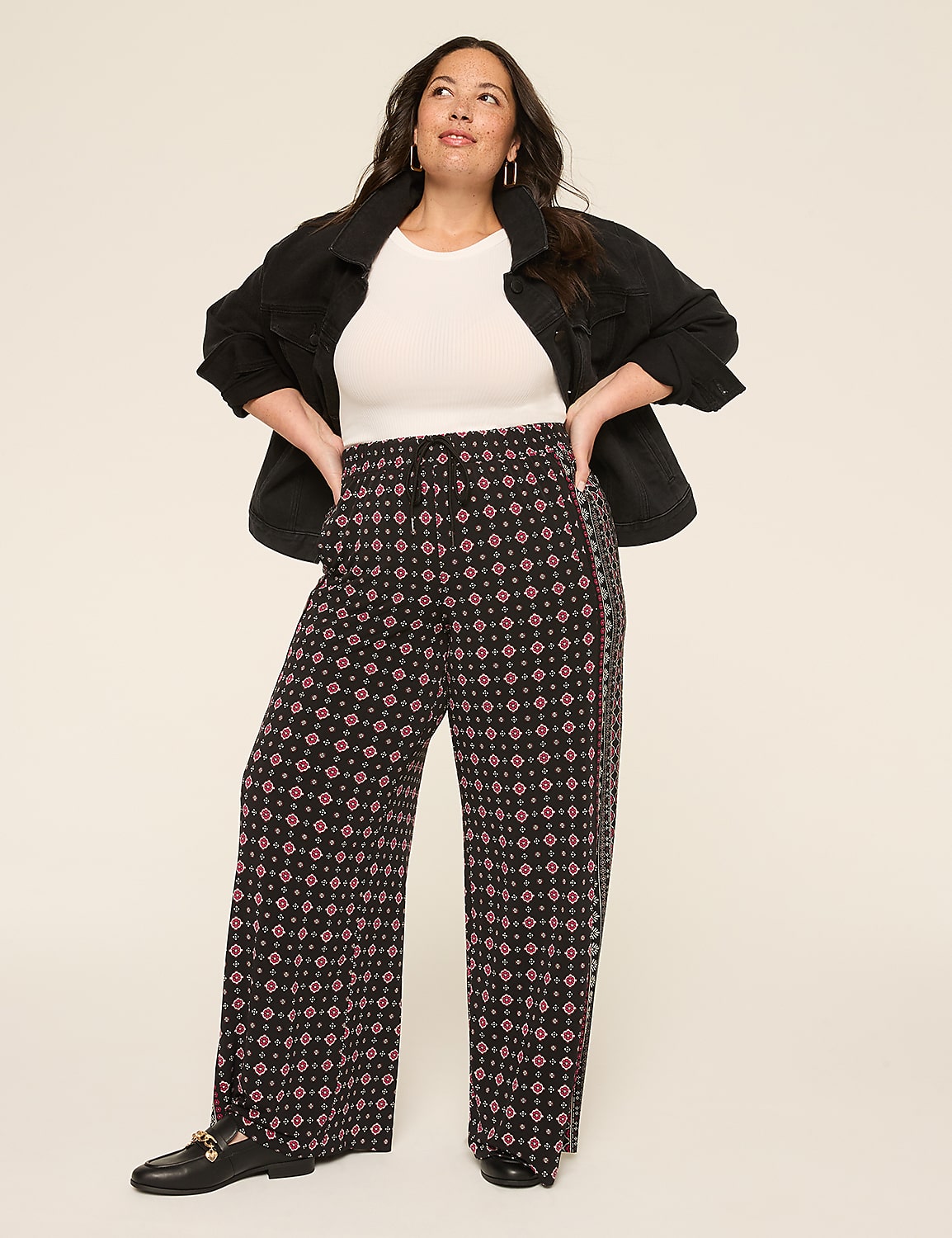 Matte Jersey Pull-On Wide Leg Pant Product Image 4