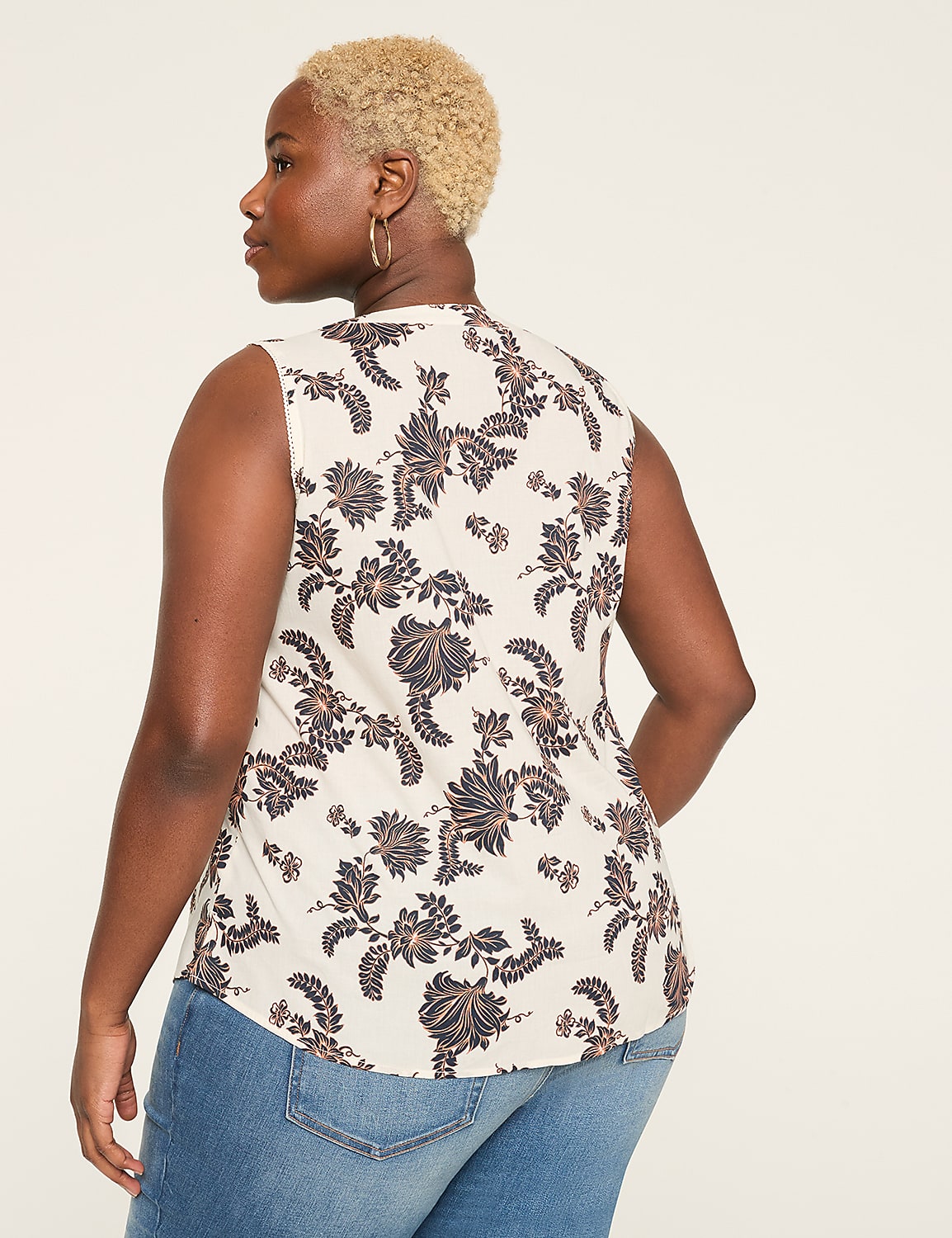 Sleeveless Pintuck Popover Blouse Product Image 2