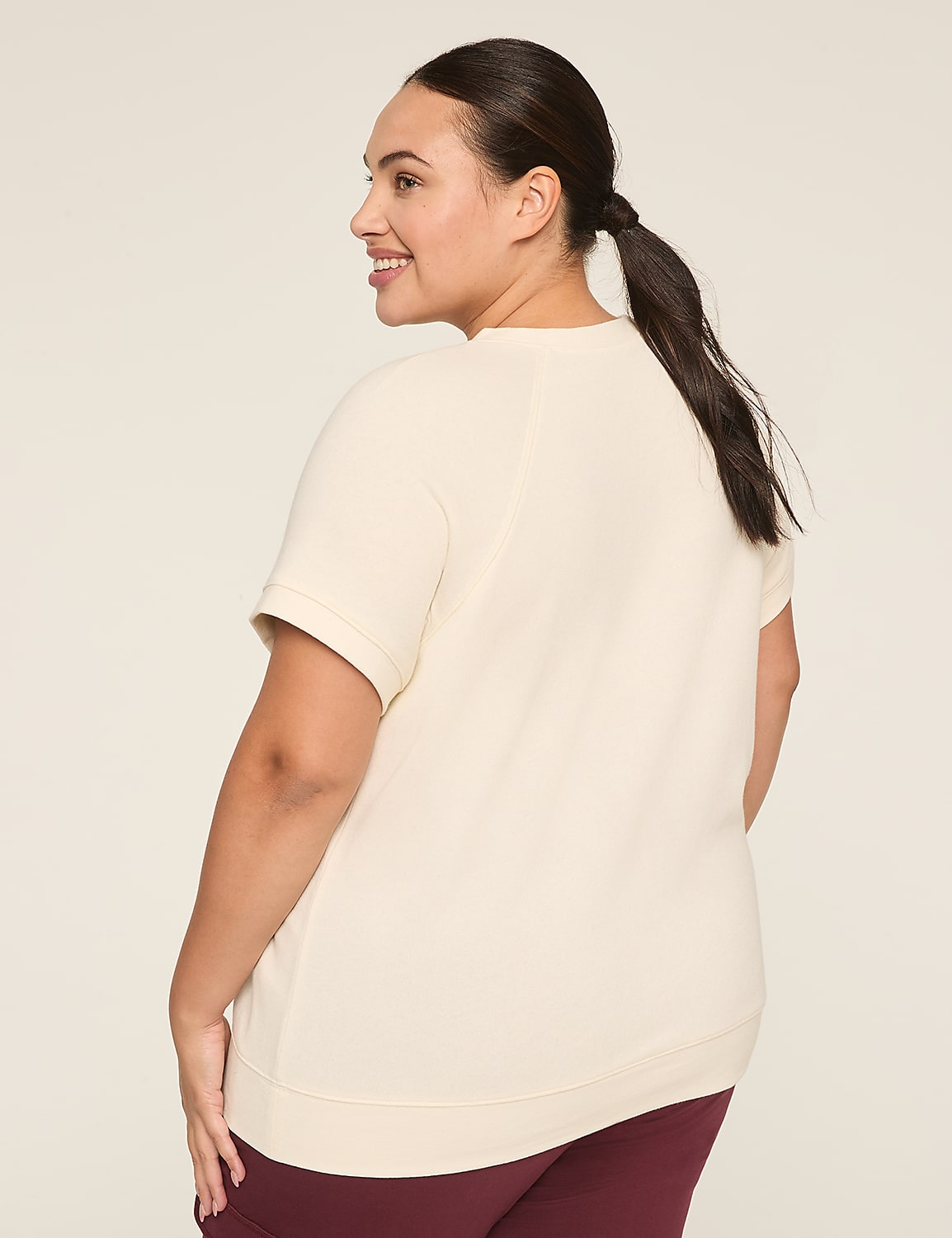 LIVI French Terry Short-Sleeve Crew-Neck Sweatshirt Product Image 2