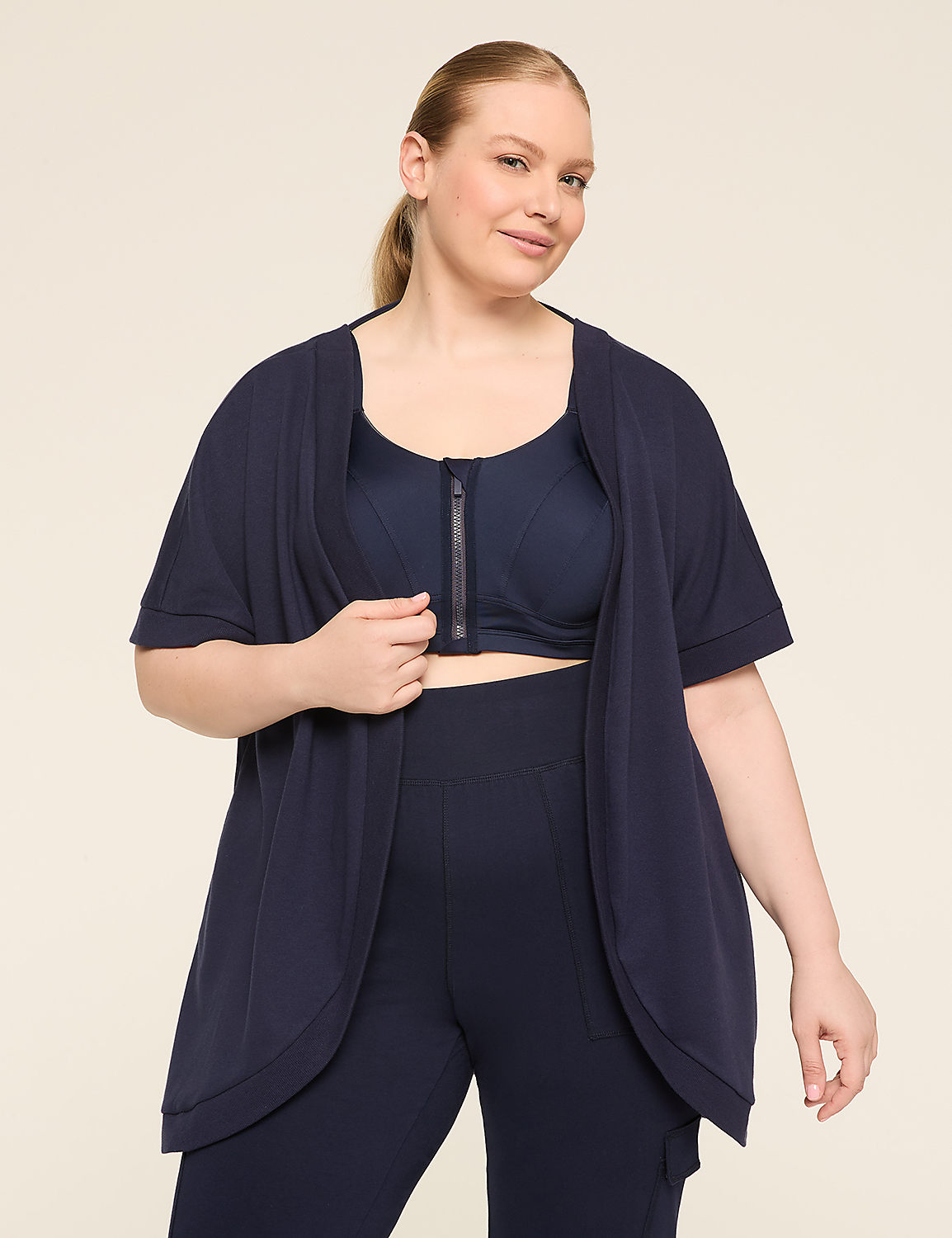 LIVI French Terry Cross-Back Overpiece Product Image 1
