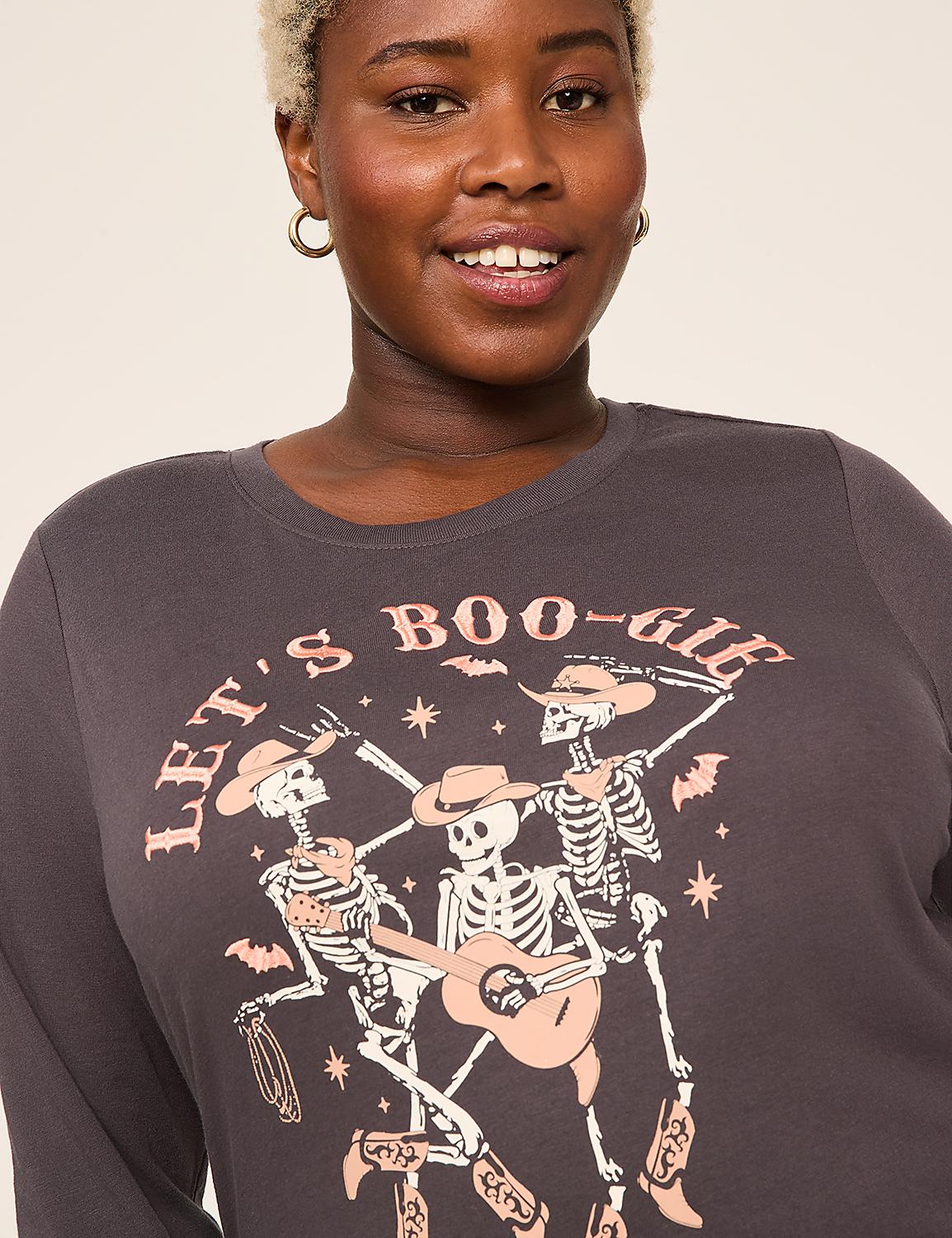 Let's Boo-gie Long-Sleeve Graphic Tee Product Image 4