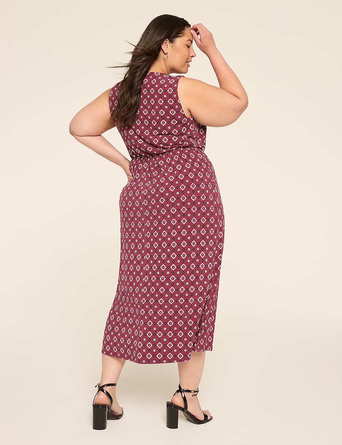 Sleeveless Faux-Wrap Jersey Dress Product Image 2