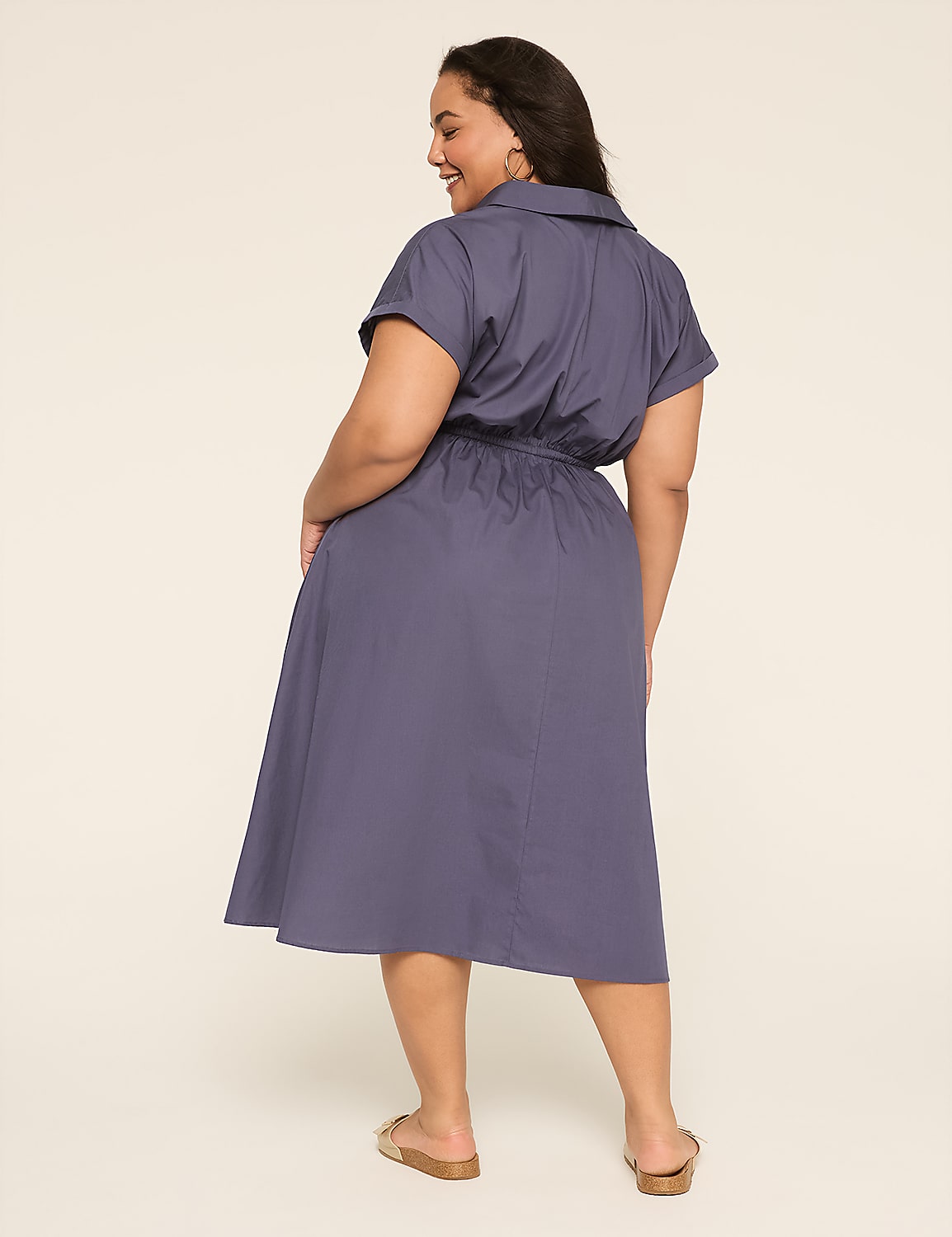 Collared Button-Front Midi Dress Product Image 2