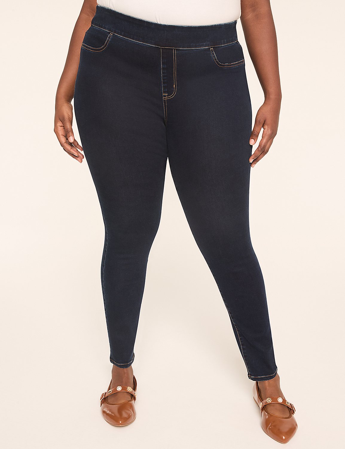 Pull-On High-Rise Sateen Jegging Product Image 1