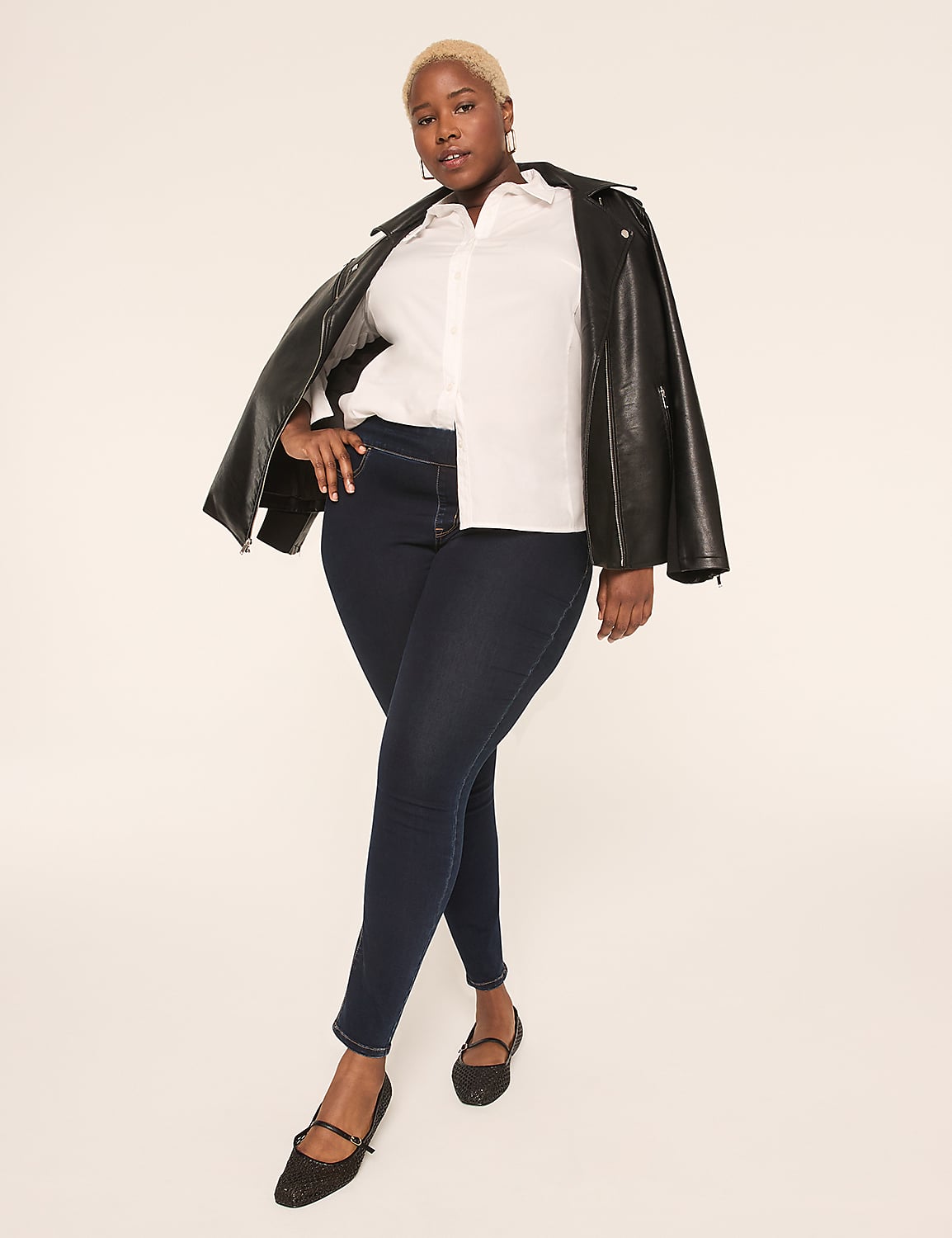 Pull-On High-Rise Sateen Jegging Product Image 3