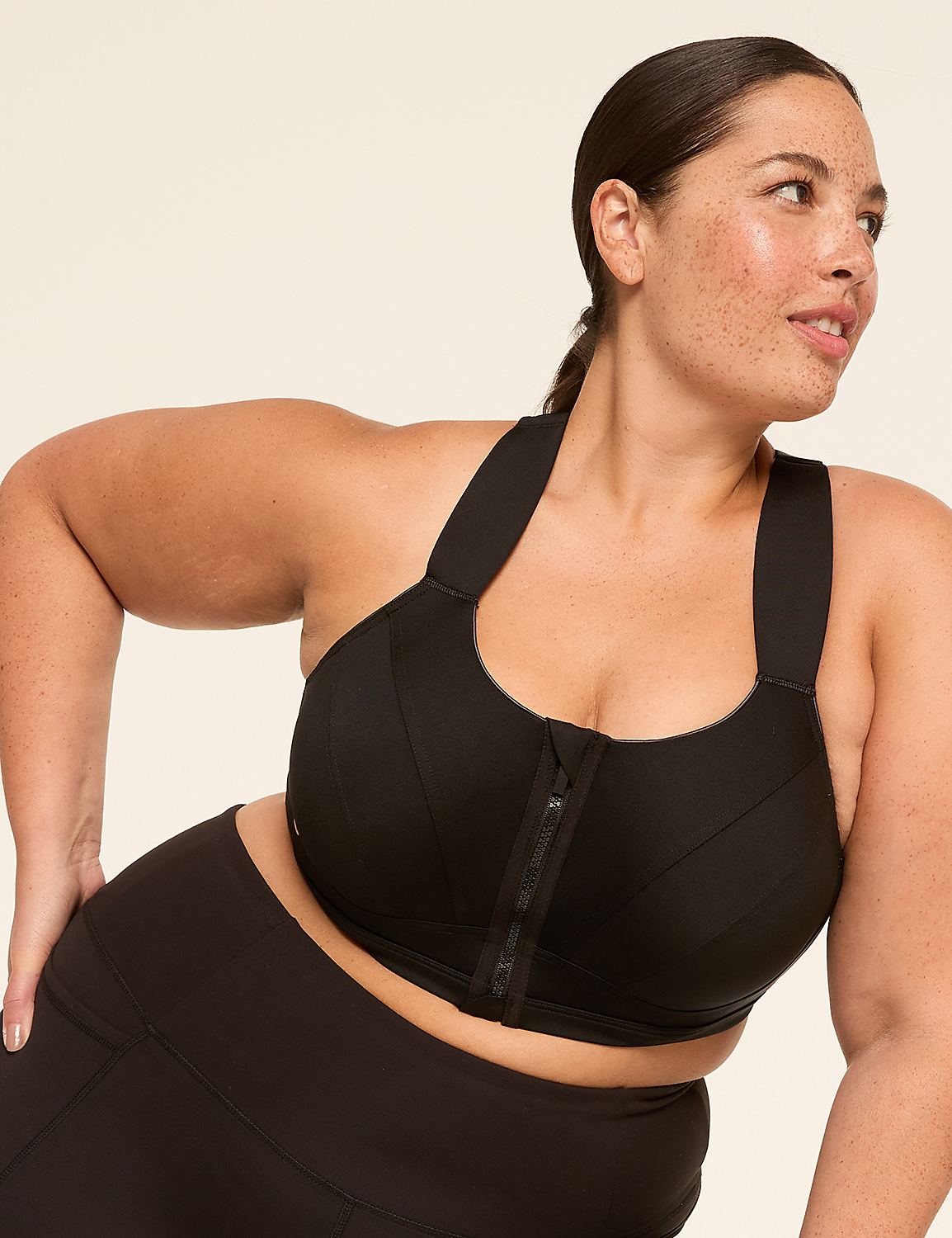LIVI Max Support Comfort Zip-Front Sports Bra Product Image 1