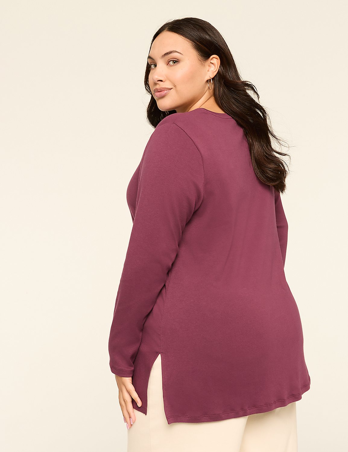 V-Neck Tunic Tee Product Image 2