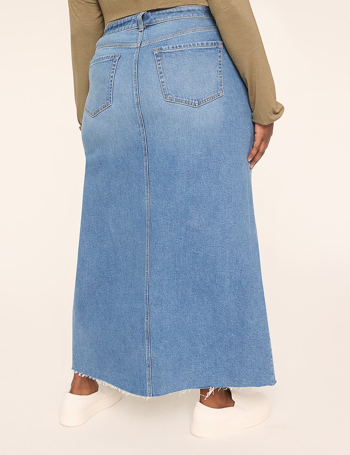 Embellished Denim Maxi Skirt Product Image 2