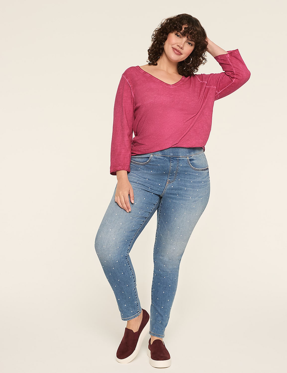 Pull-On Fit Embellished High-Rise Jegging Product Image 3