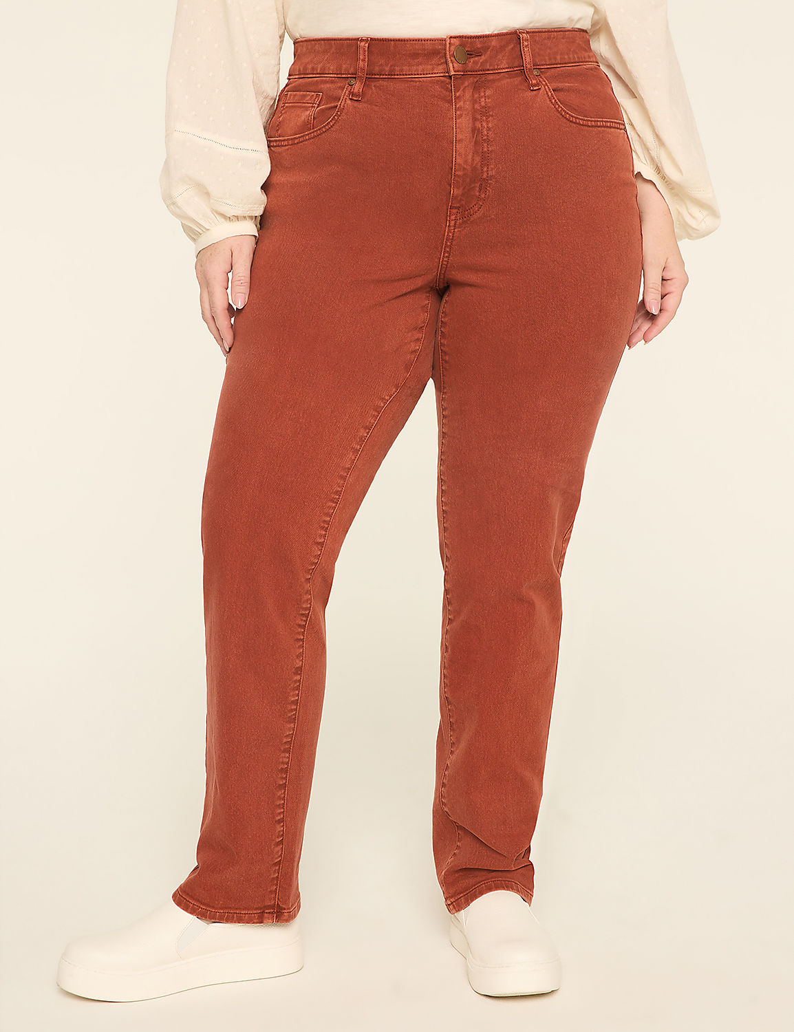 360 Flex Signature Fit High-Rise Straight Leg Jean Product Image 1