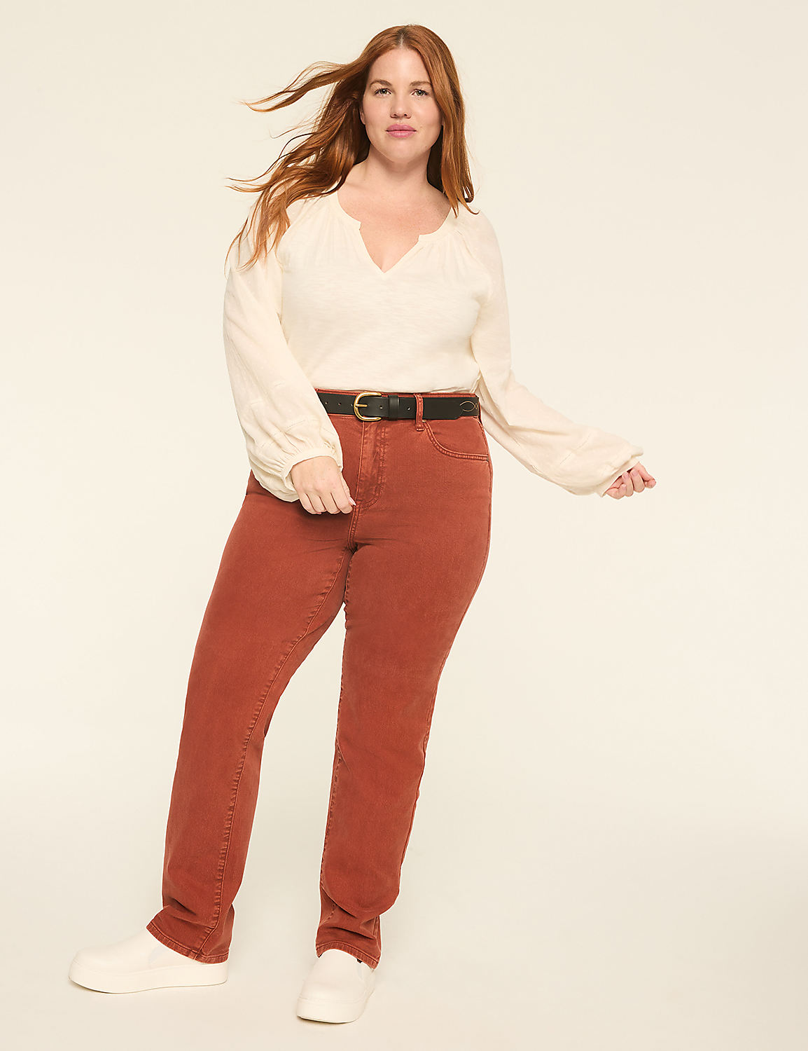 360 Flex Signature Fit High-Rise Straight Leg Jean Product Image 3
