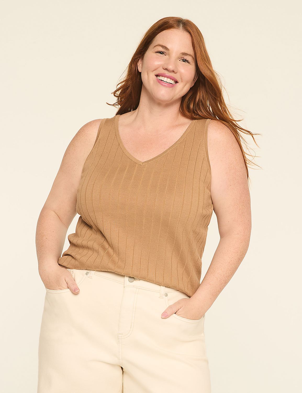 Rib Sweater Tank Product Image 1