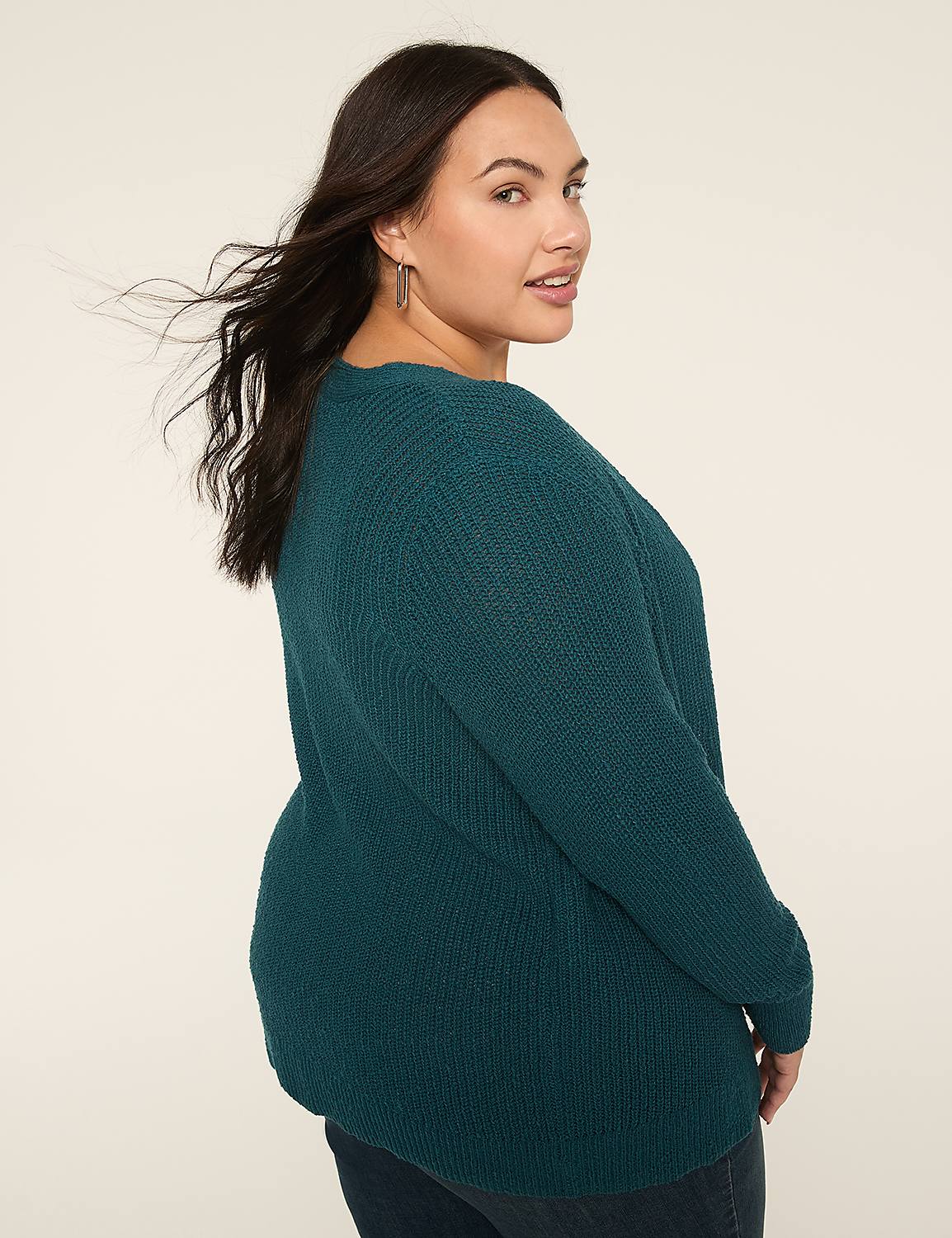 Open-Front Stitch Cardigan Product Image 2