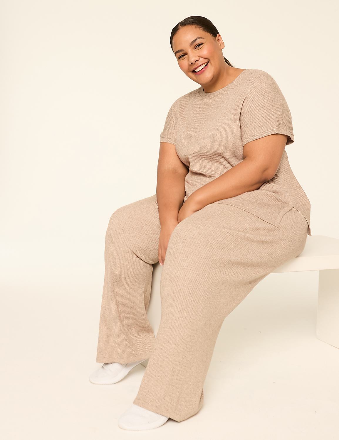 LIVI Short Sleeve Crew Neckline Swe | LaneBryant