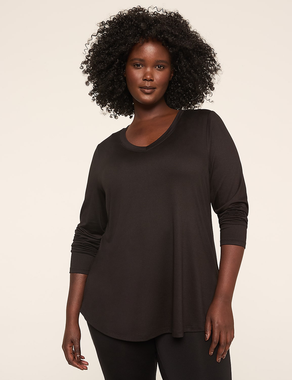 LIVI Soft Ruched Cutout-Back Top Product Image 1