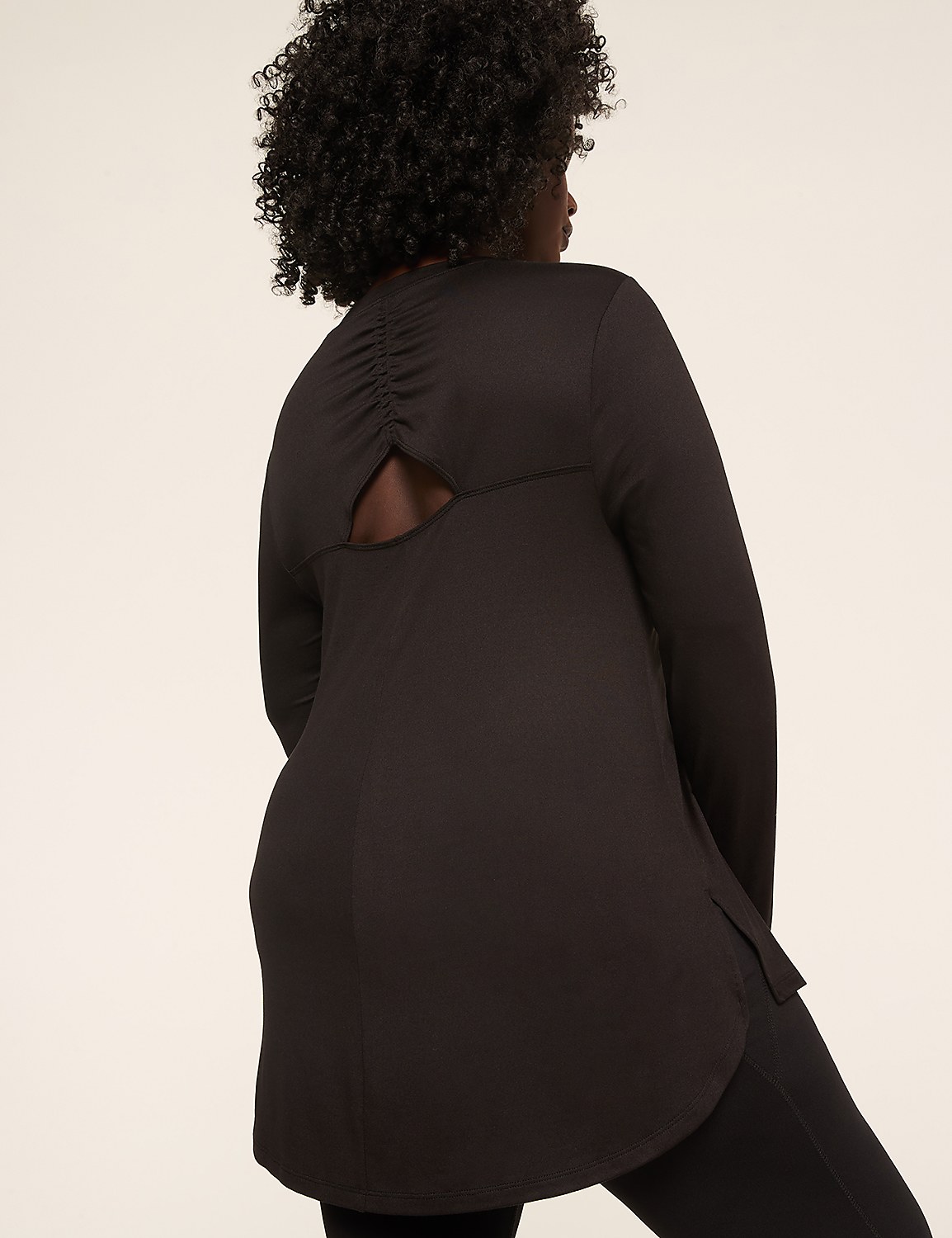 LIVI Soft Ruched Cutout-Back Top Product Image 2