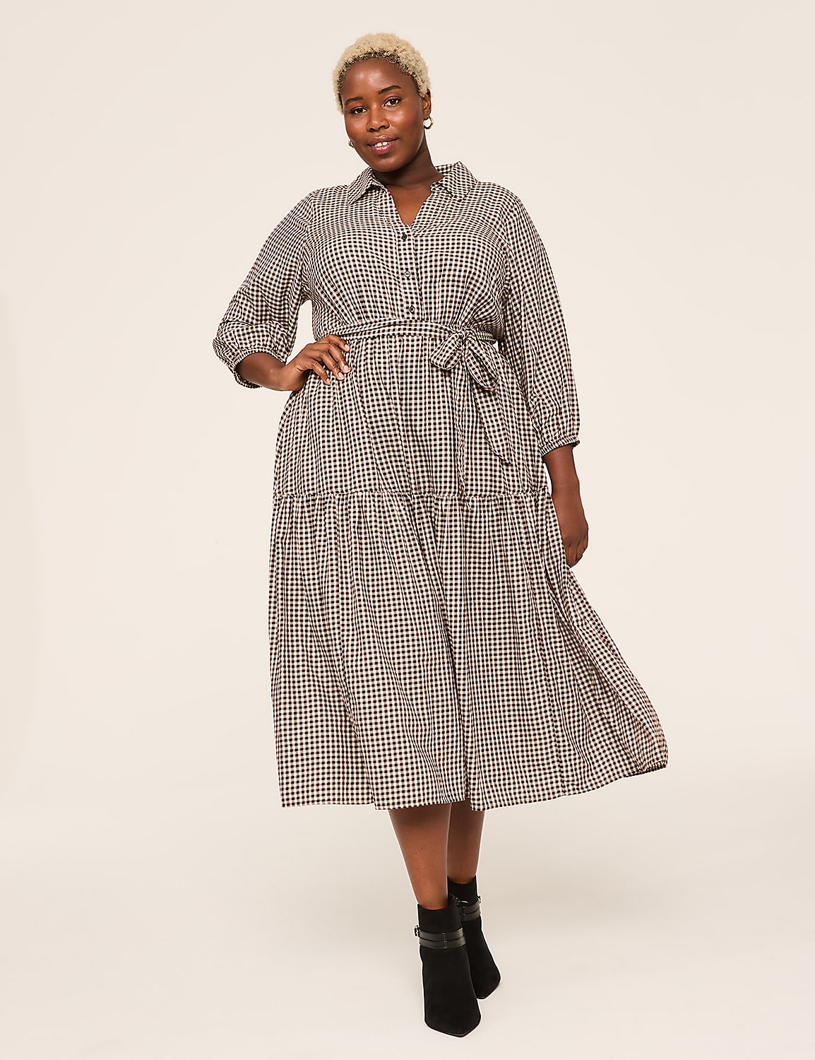 elbow sleeve shirt dress Button Up Rib Elbow Sleeve Maxi Dress Navy