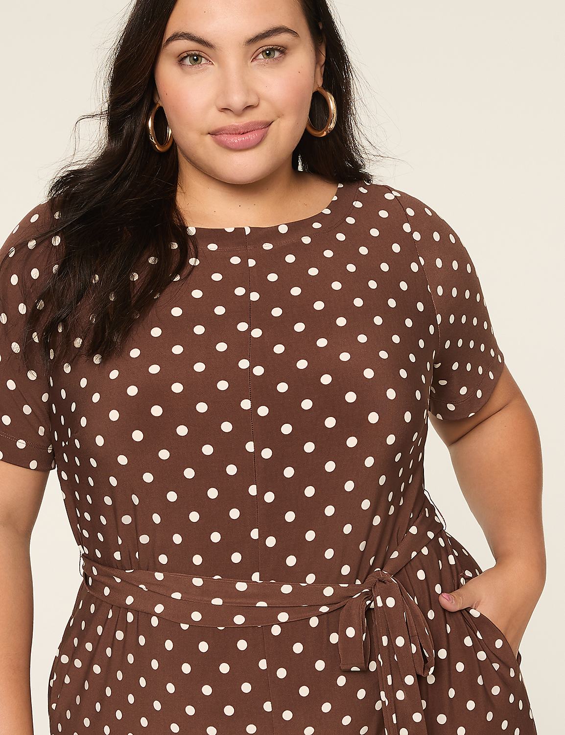 Tie-Waist Wide Leg Jersey Jumpsuit Product Image 3