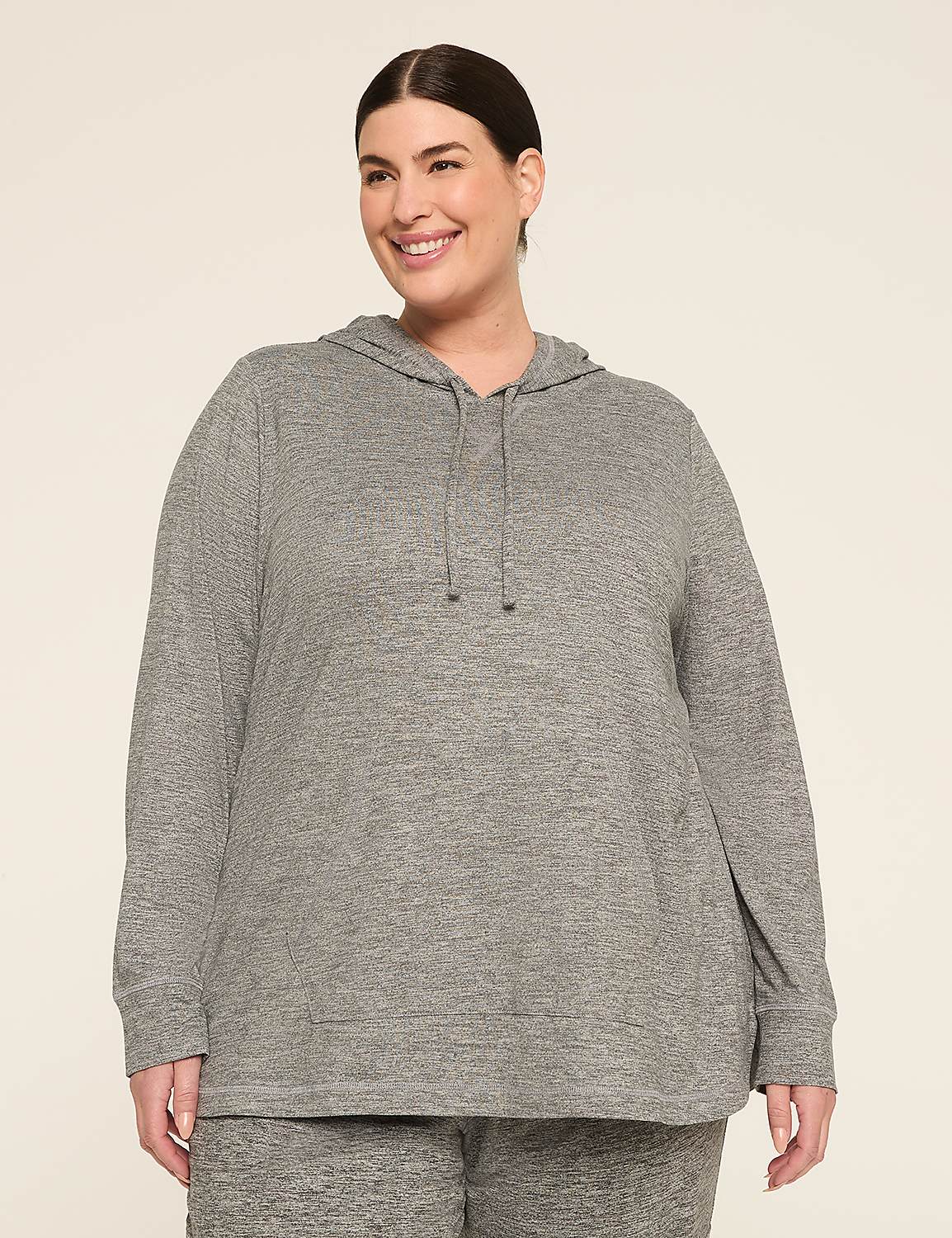 LIVI Soft Marl Long-Sleeve Hoodie Product Image 1