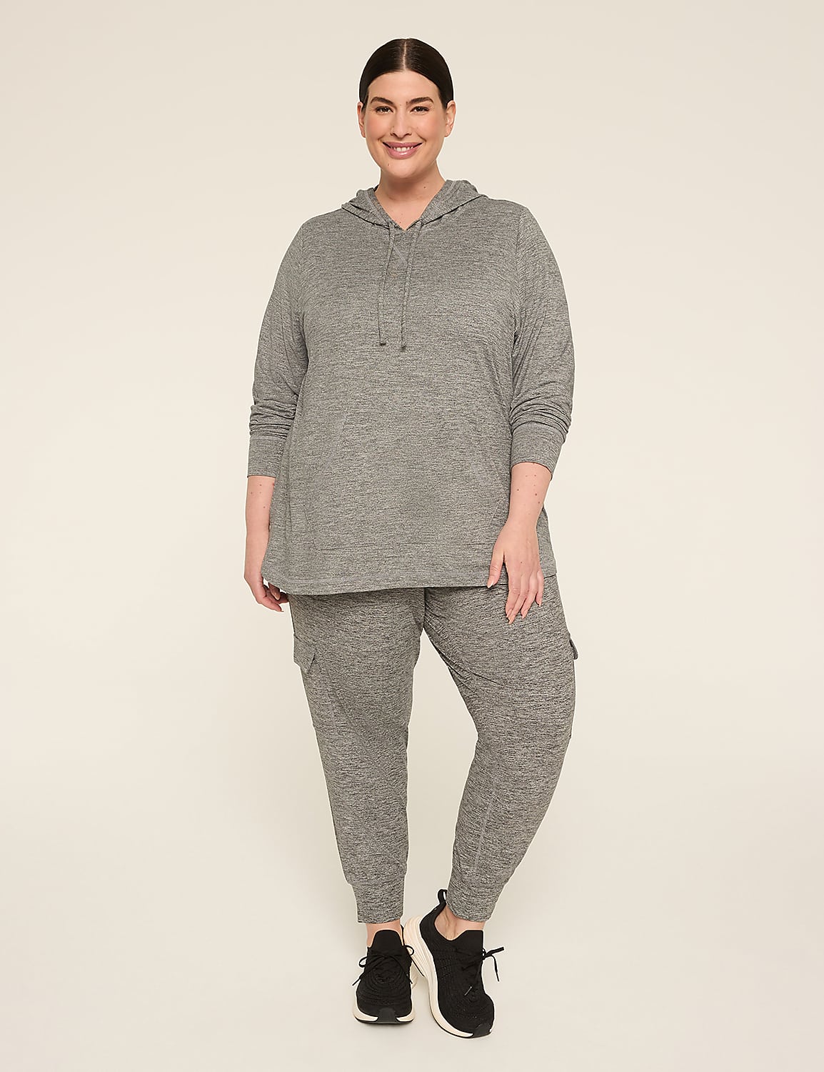 LIVI Soft Marl Long-Sleeve Hoodie Product Image 3