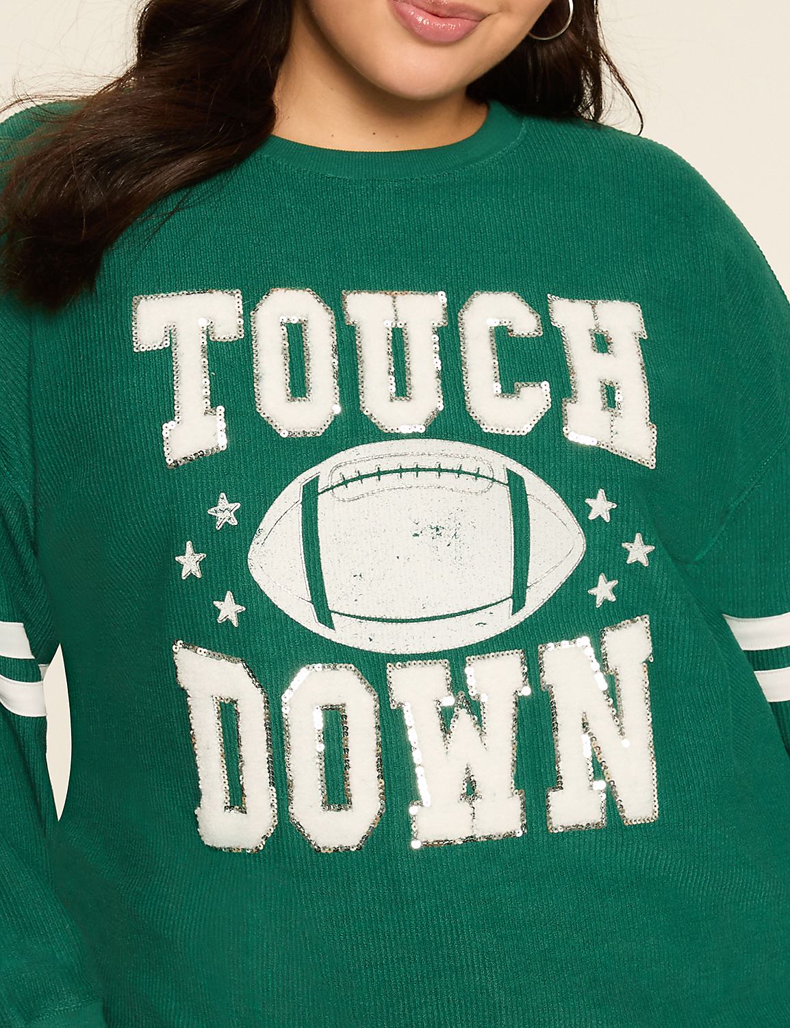 Sequin & Chenille Touchdown Graphic Sweatshirt Product Image 4