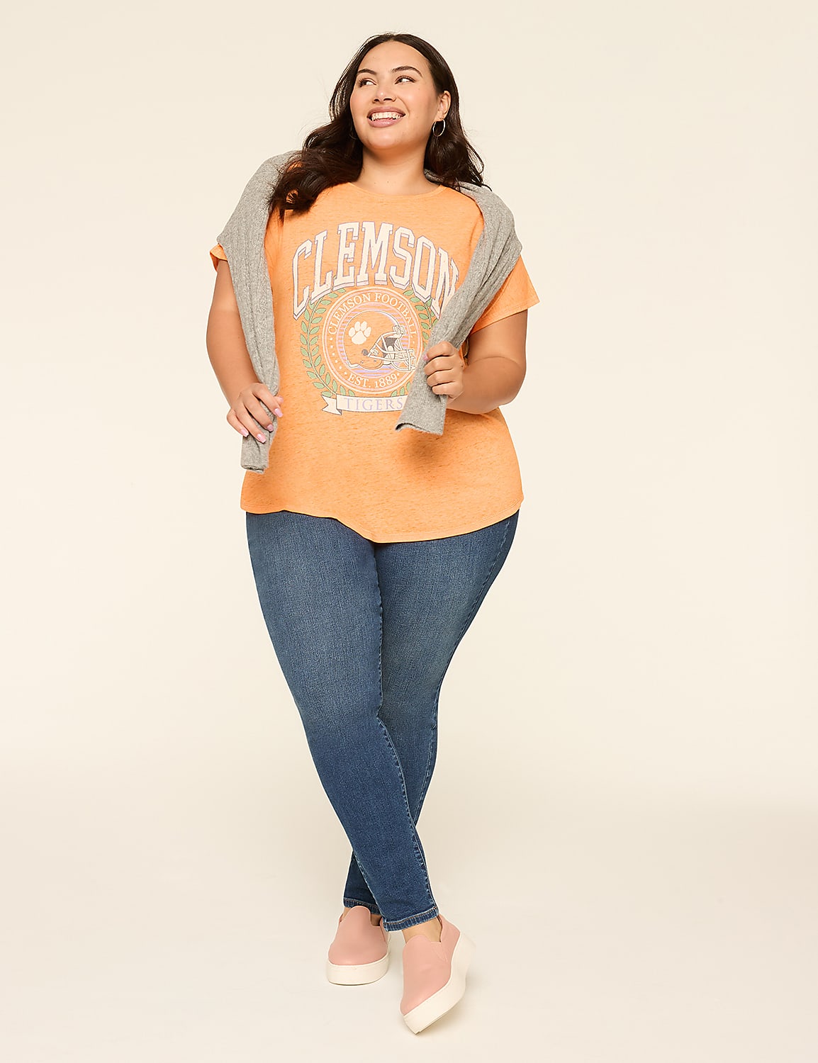 Dolman-Sleeve Clemson Graphic Tee Product Image 3