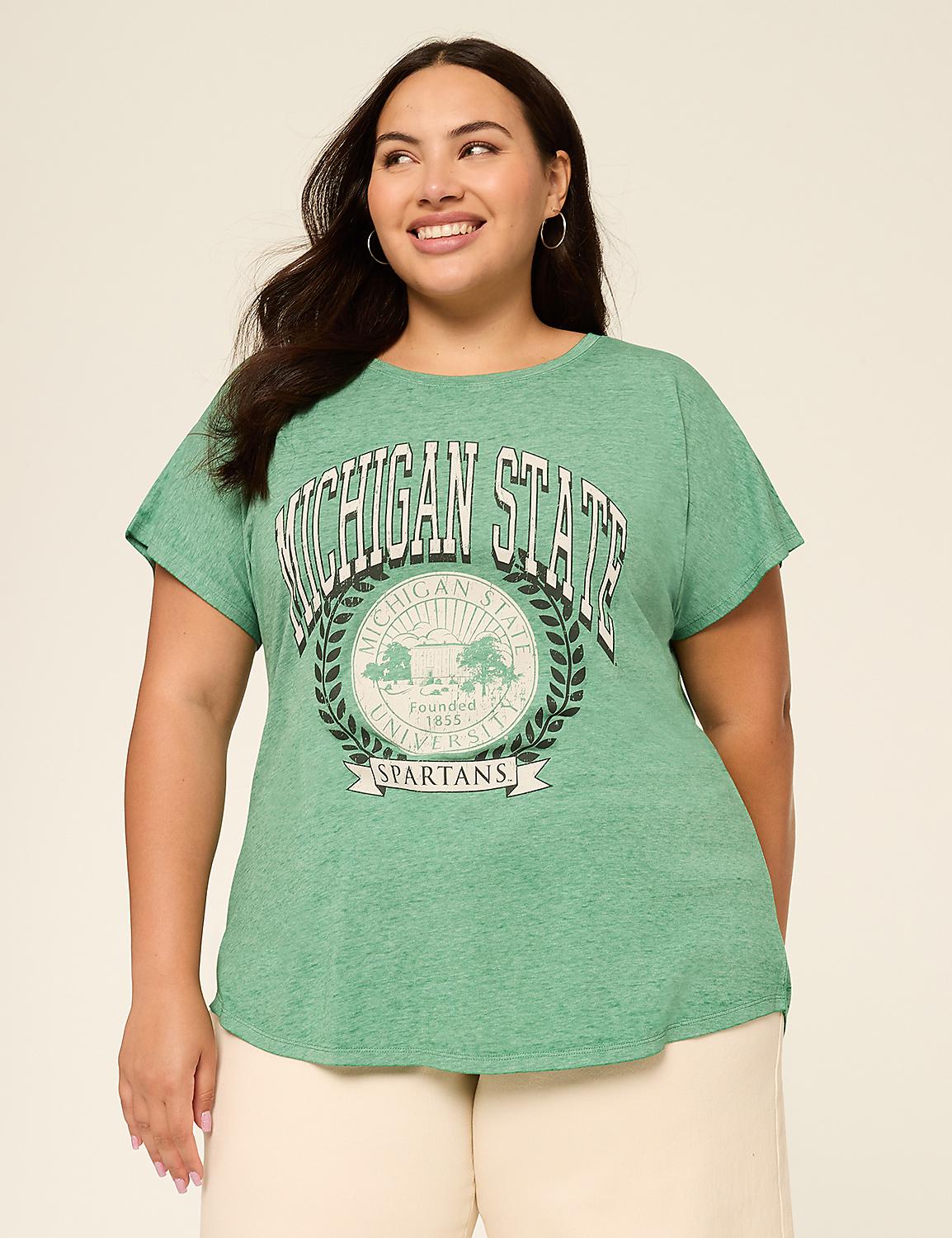 Dolman-Sleeve Michigan State Graphic Tee Product Image 1