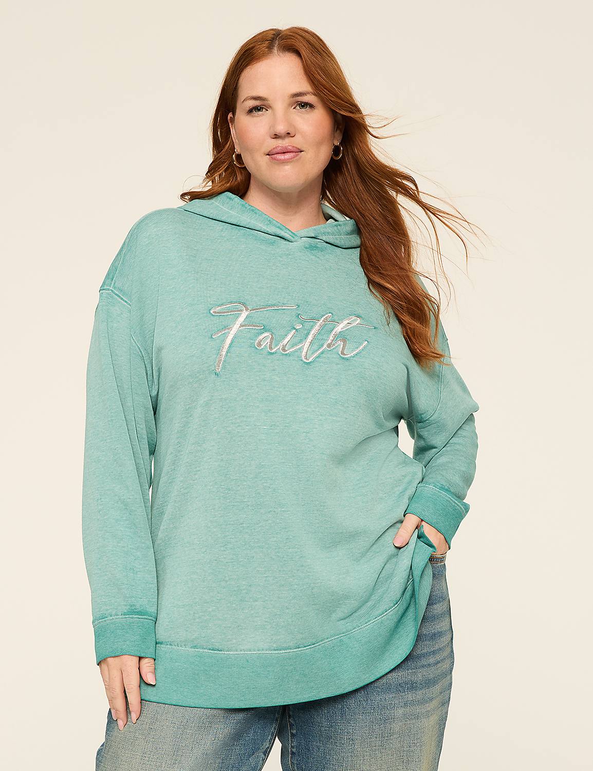 Relaxed Faith Graphic Hoodie Product Image 1