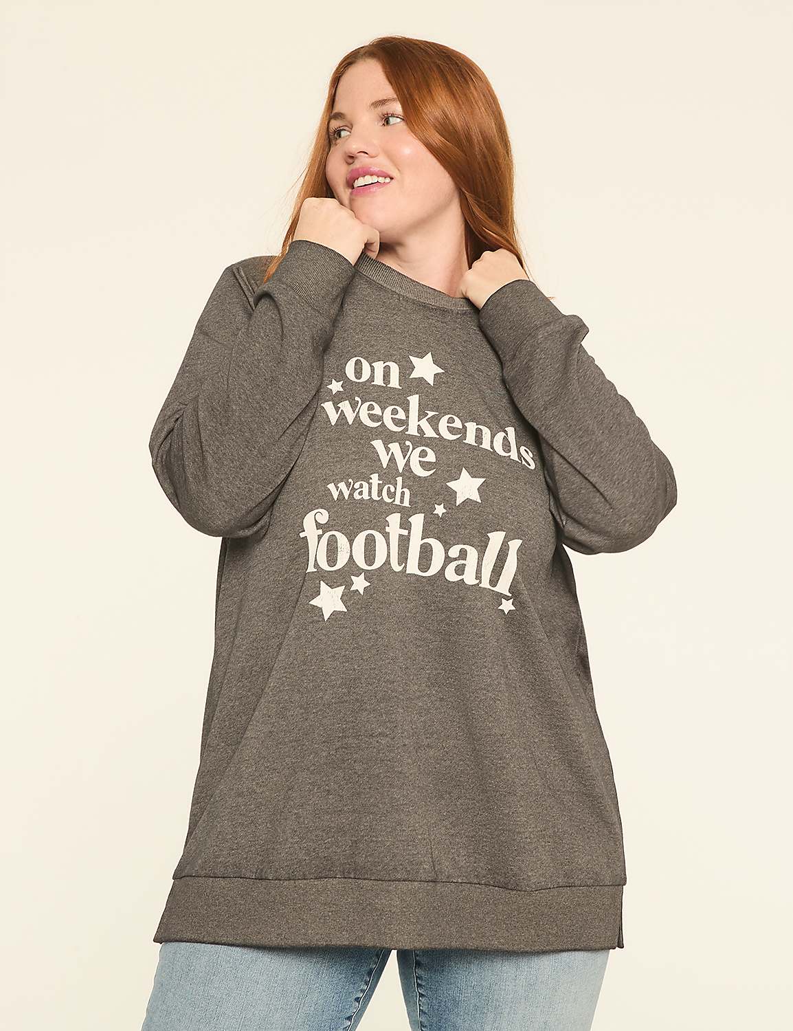Sundays We Watch Football Graphic Sweatshirt Product Image 1
