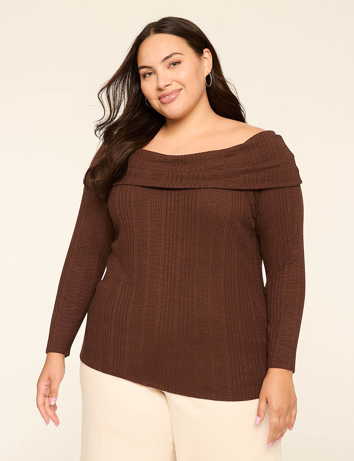 Rib Off-The-Shoulder Top Product Image 1