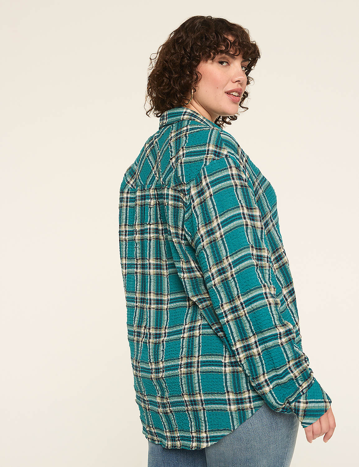 Classic Long Sleeve Button Down Cri | LaneBryant
