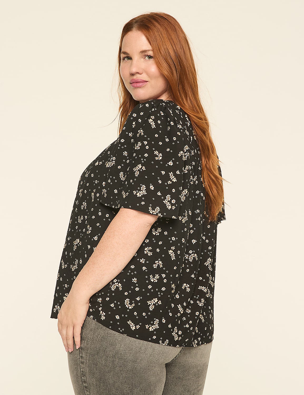 Swing Circle-Sleeve Popover Blouse Product Image 2