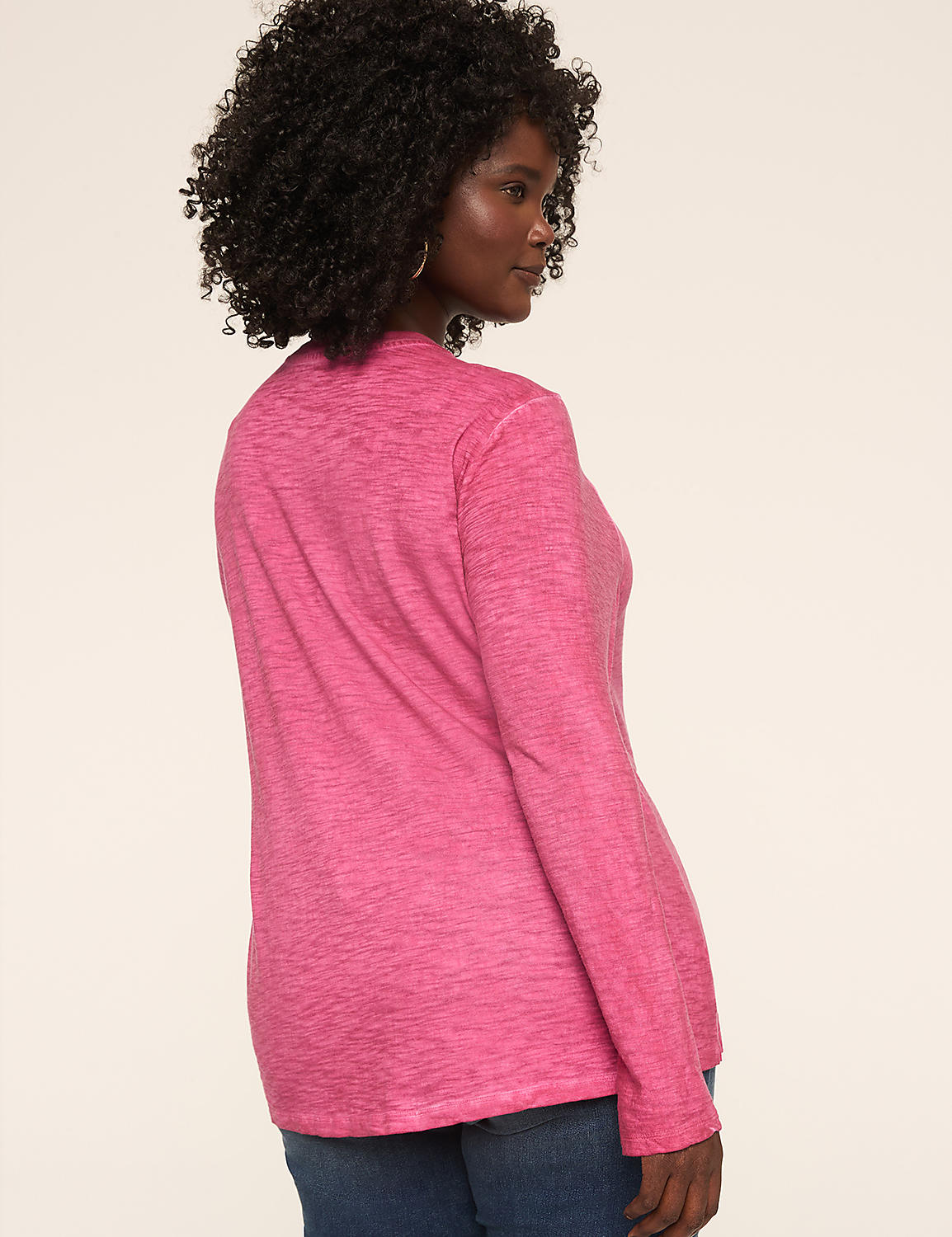 Long-Sleeve Crew-Neck Layering Tee Product Image 2